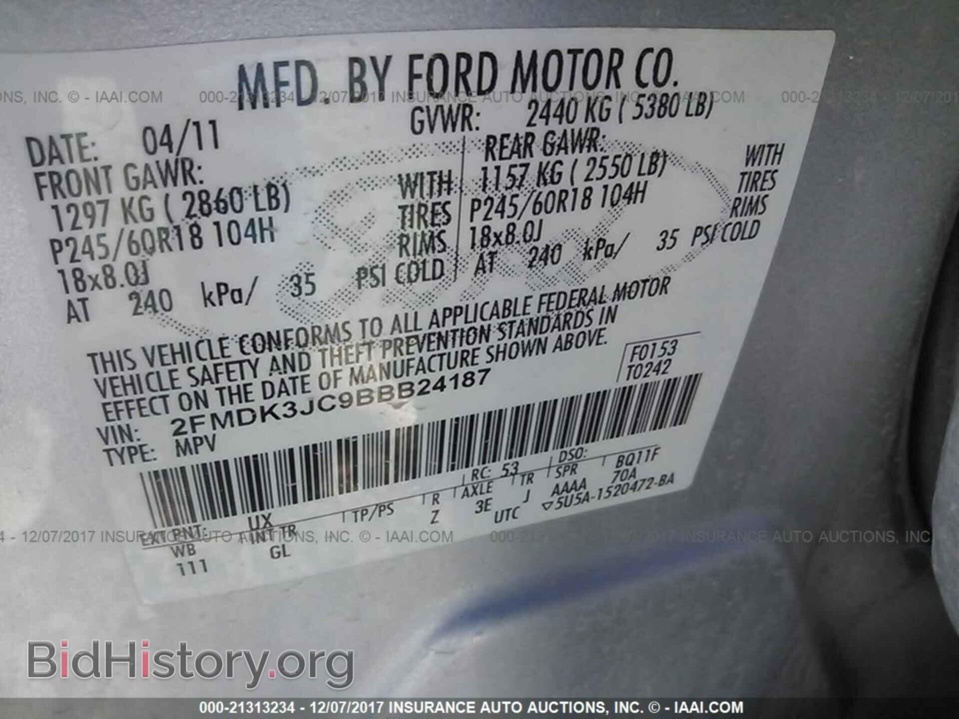 2011 Ford Edge - VIN: 2FMDK3JC9BBB24187 - Photo 9