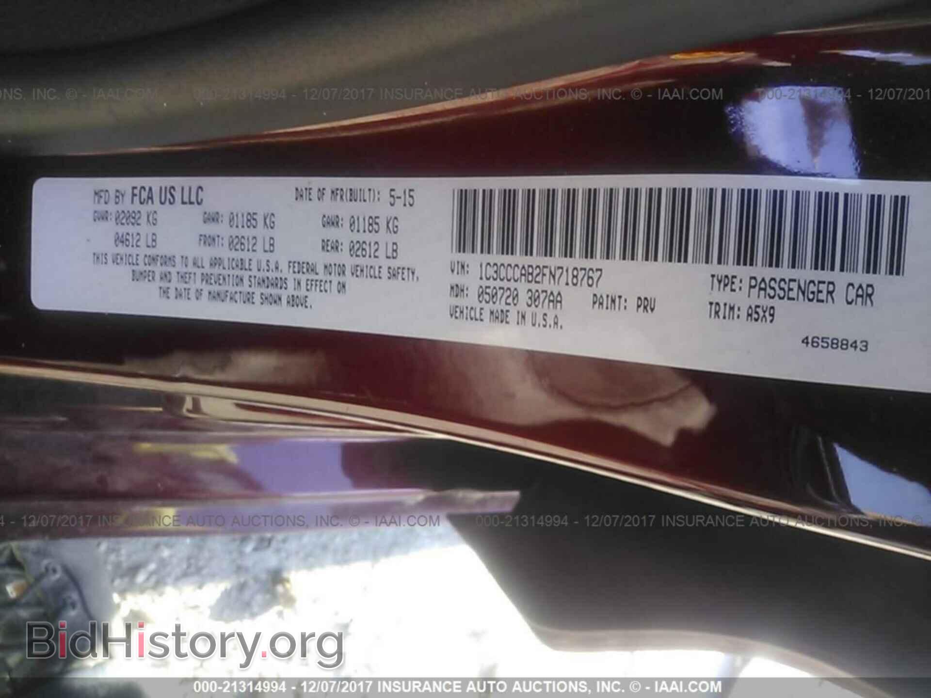 2015 Chrysler 200 - VIN: 1C3CCCAB2FN718767 - Photo 9