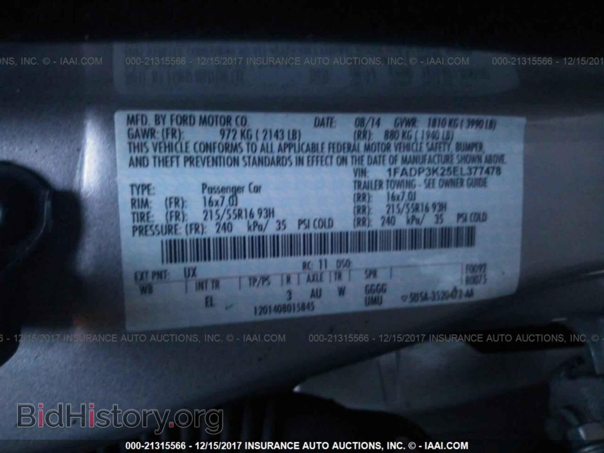 2014 Ford Focus - VIN: 1FADP3K25EL377478 - Фото 9