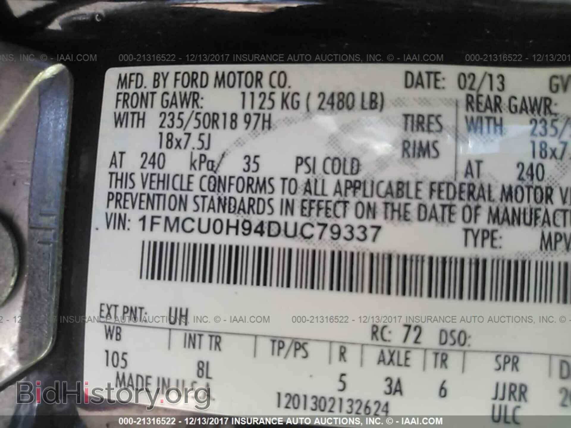 2013 Ford Escape - VIN: 1FMCU0H94DUC79337 - Photo 9