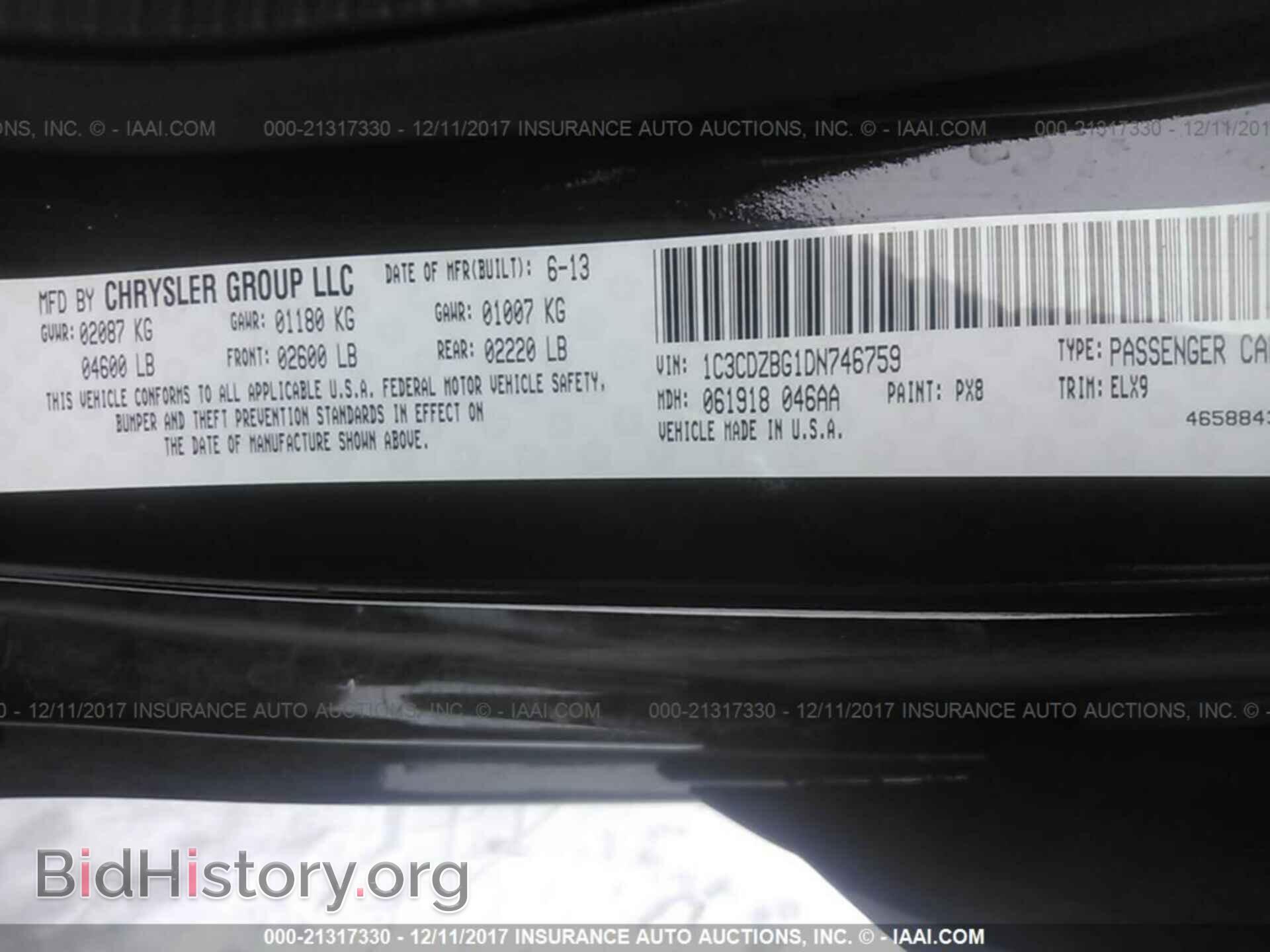 2013 Dodge Avenger - VIN: 1C3CDZBG1DN746759 - Photo 9