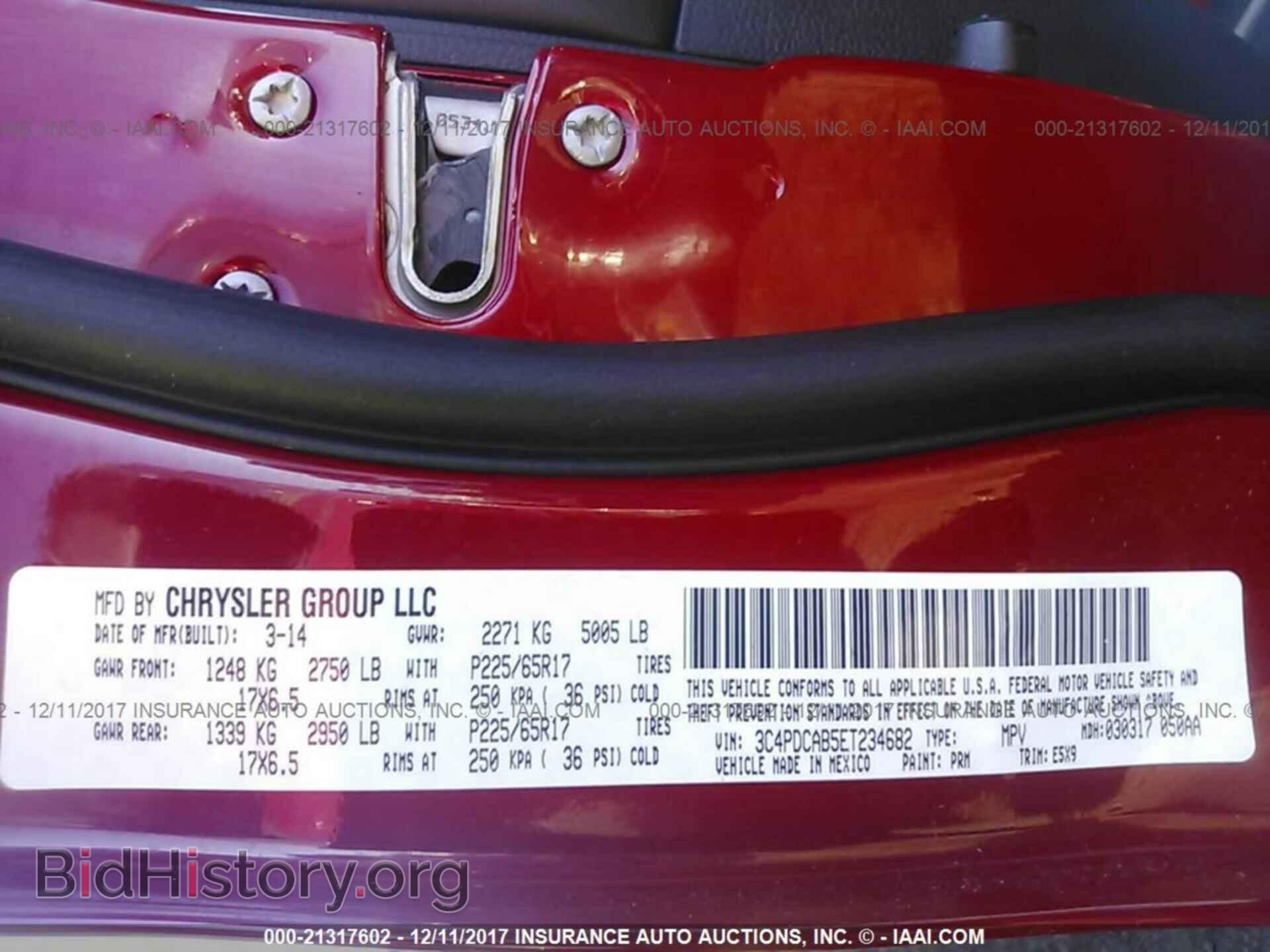 2014 Dodge Journey - VIN: 3C4PDCAB5ET234682 - Фото 9