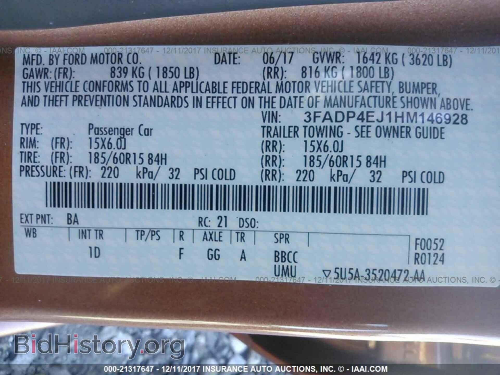 2017 Ford Fiesta - VIN: 3FADP4EJ1HM146928 - Фото 9