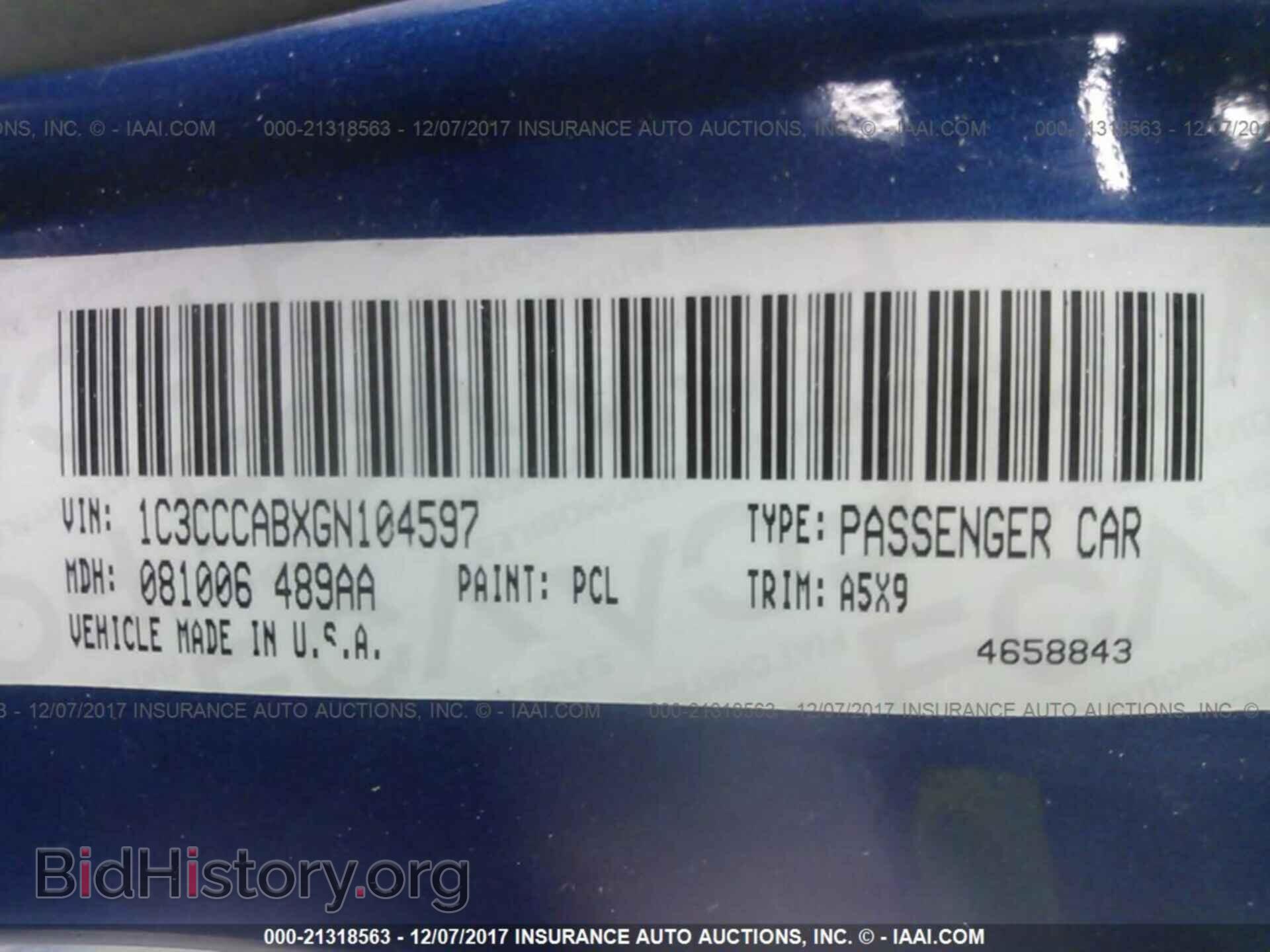 2016 Chrysler 200 - VIN: 1C3CCCABXGN104597 - Фото 9