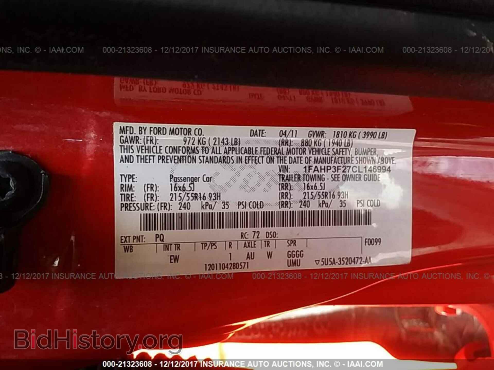2012 Ford Focus - VIN: 1FAHP3F27CL146994 - Фото 9