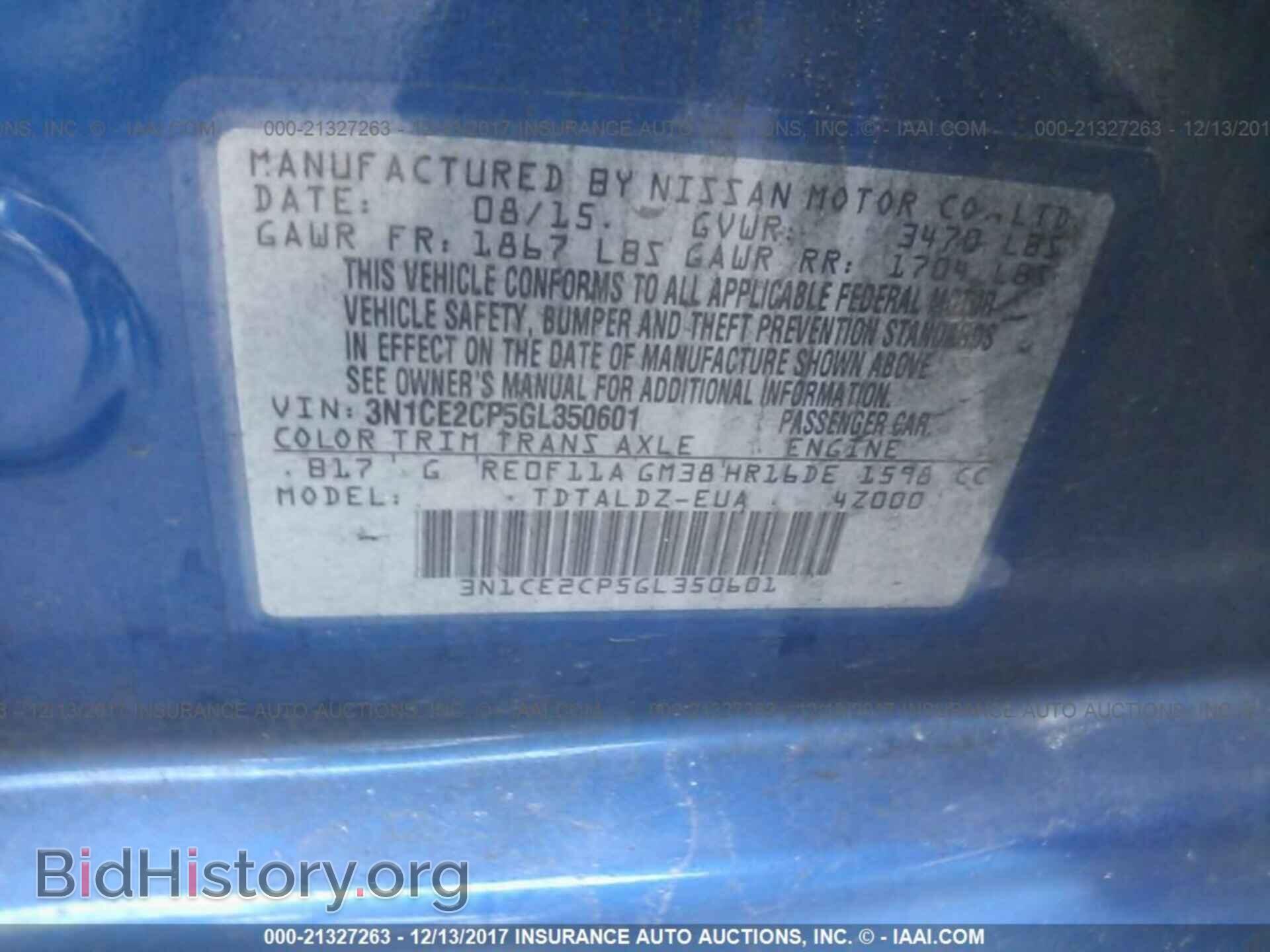 2016 Nissan Versa note - VIN: 3N1CE2CP5GL350601 - Photo 9