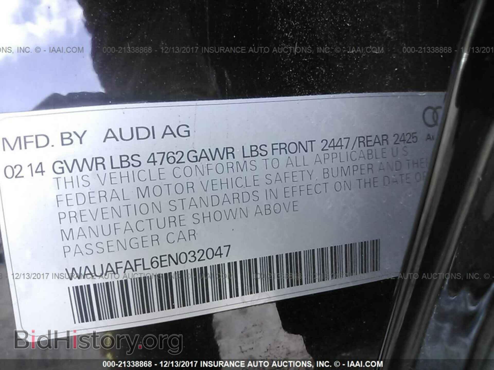 2014 Audi A4 - VIN: WAUAFAFL6EN032047 - Фото 9