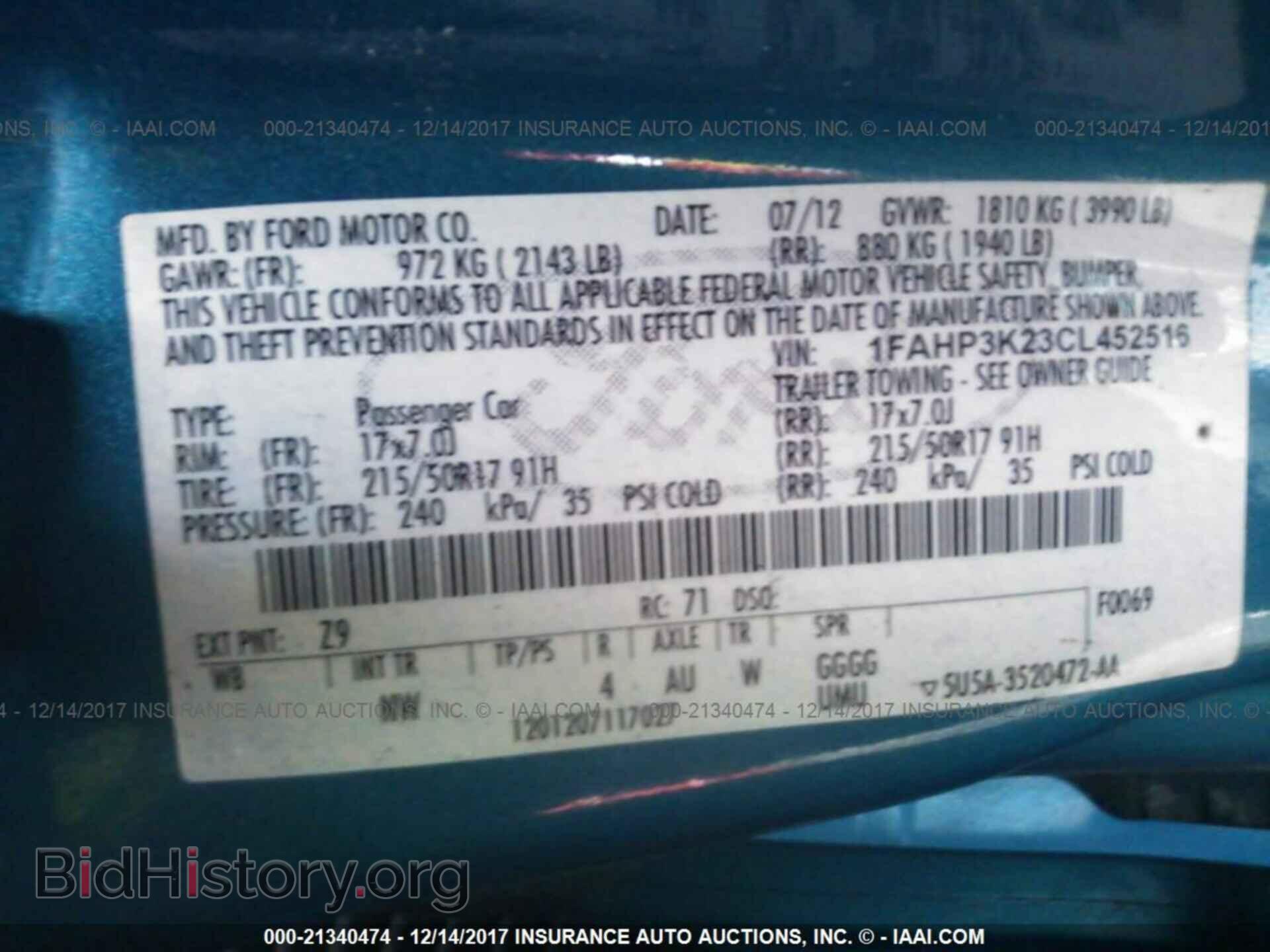 2012 Ford Focus - VIN: 1FAHP3K23CL452516 - Photo 9
