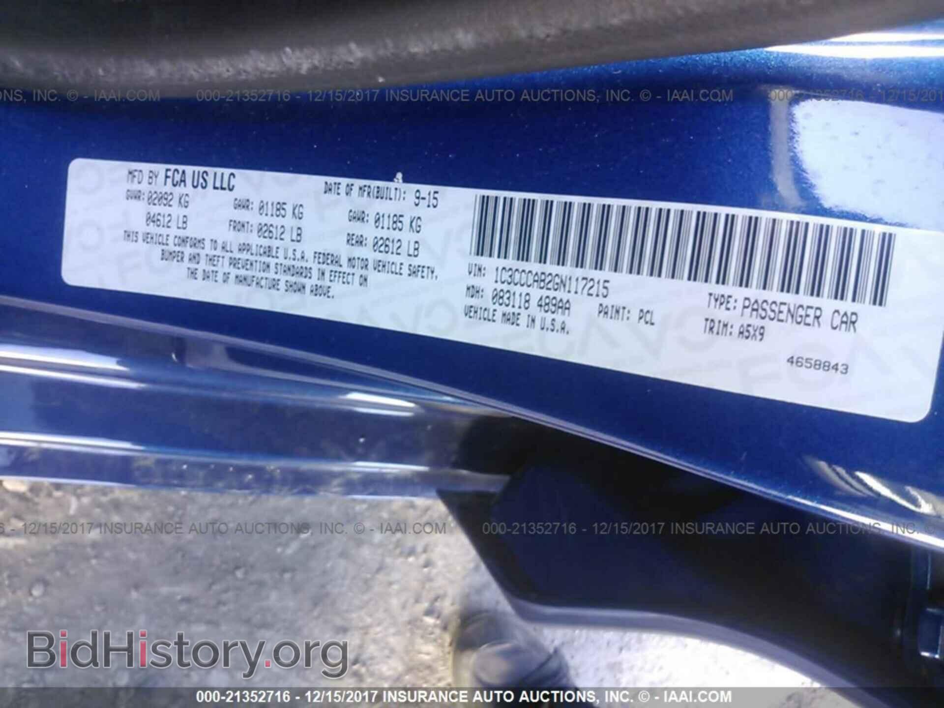 2016 Chrysler 200 - VIN: 1C3CCCAB2GN117215 - Photo 9