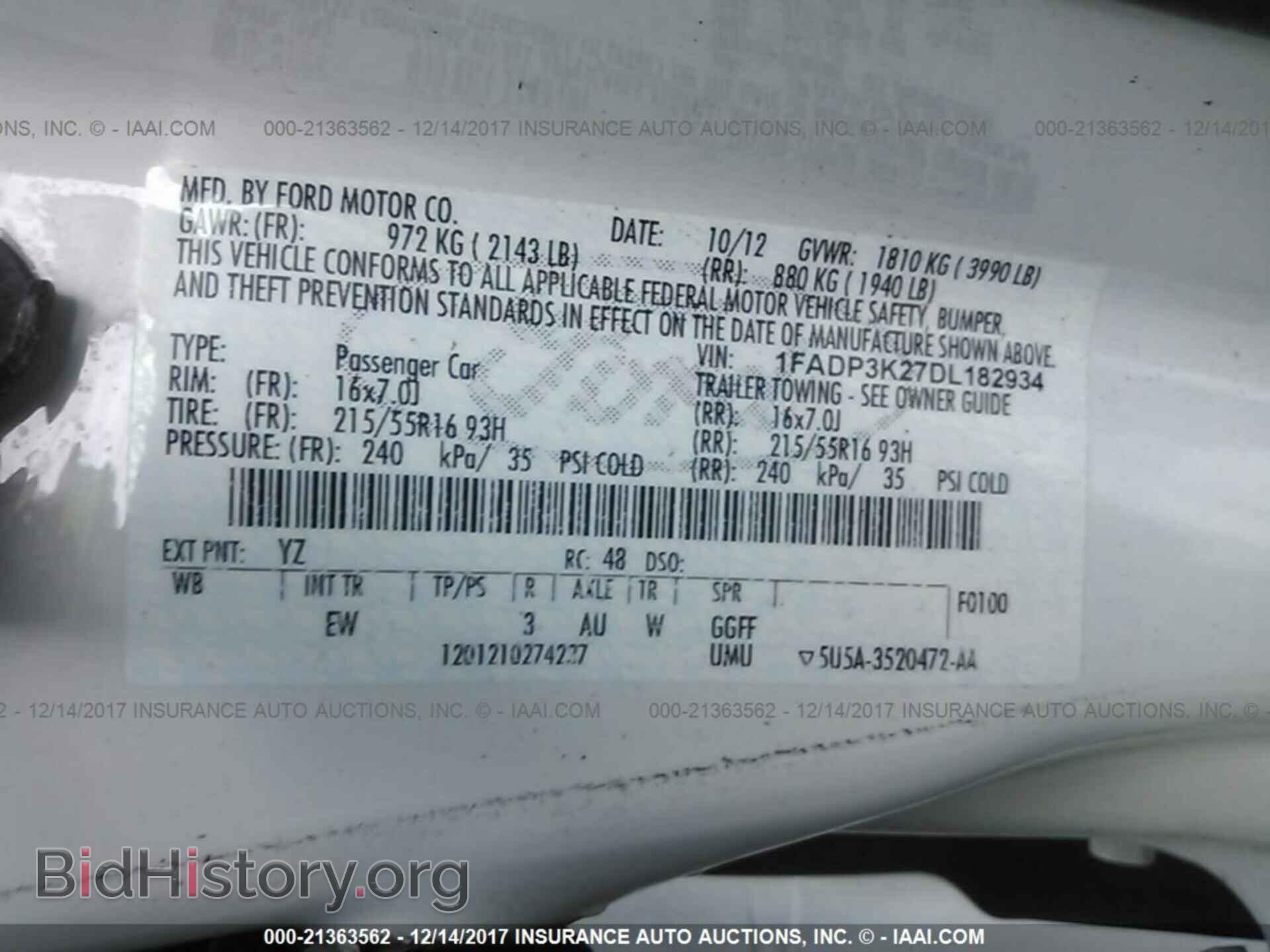 2013 Ford Focus - VIN: 1FADP3K27DL182934 - Фото 9