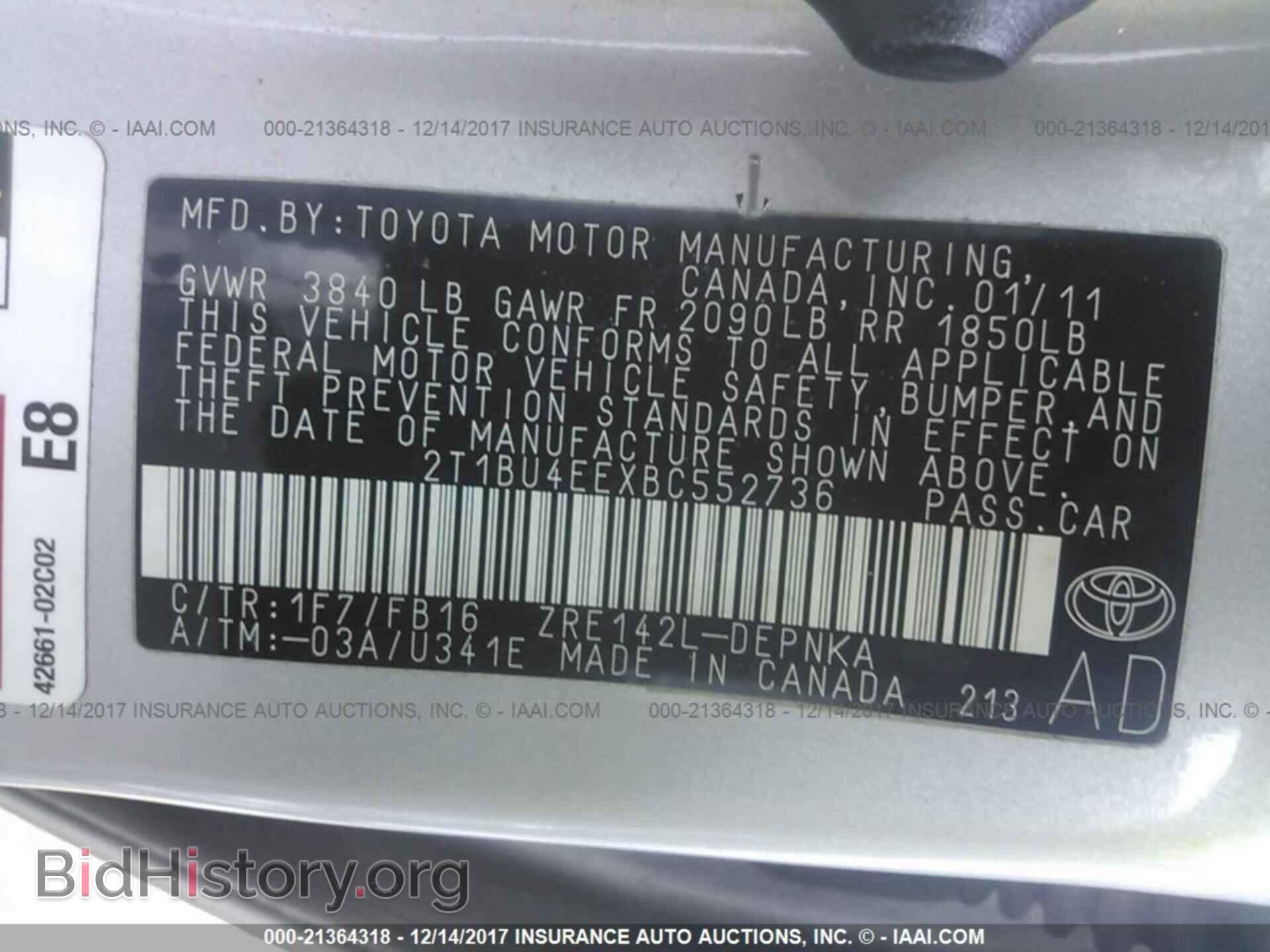 2011 Toyota Corolla - VIN: 2T1BU4EEXBC552736 - Photo 9