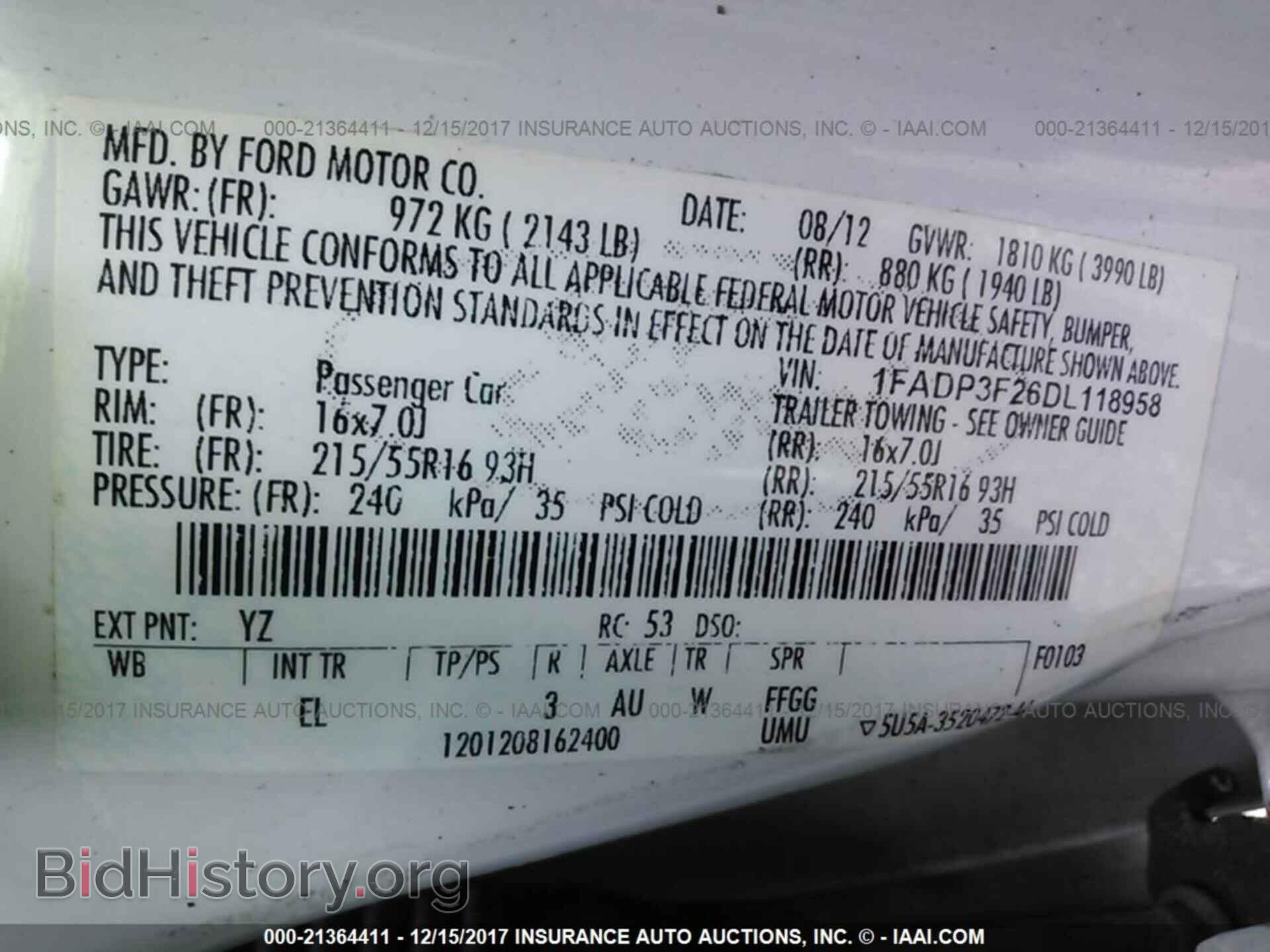 2013 Ford Focus - VIN: 1FADP3F26DL118958 - Фото 9