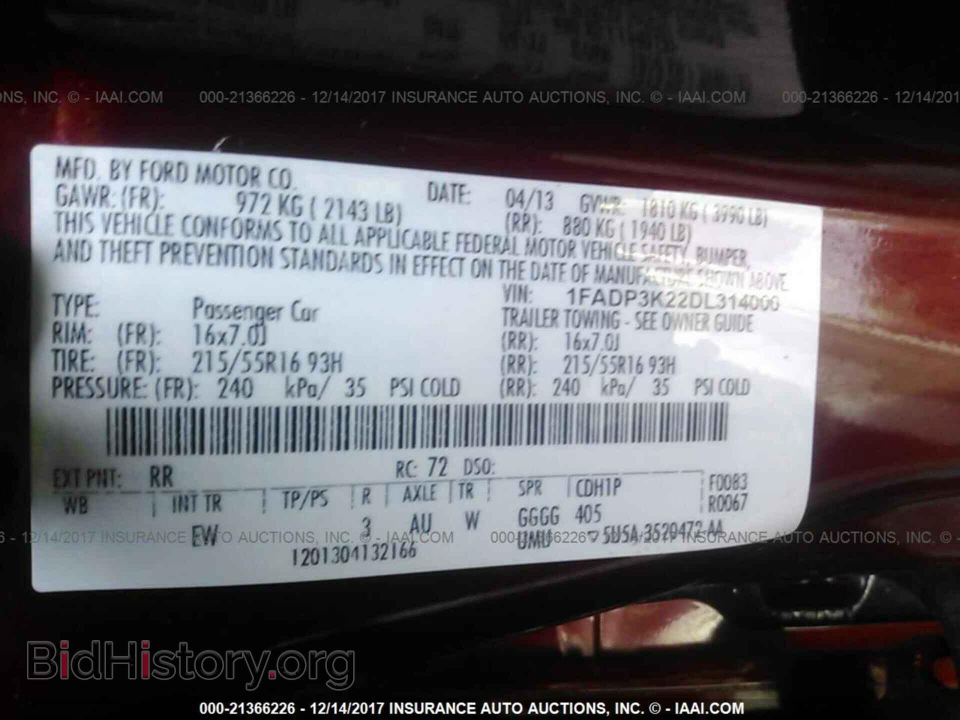 2013 Ford Focus - VIN: 1FADP3K22DL314000 - Фото 9