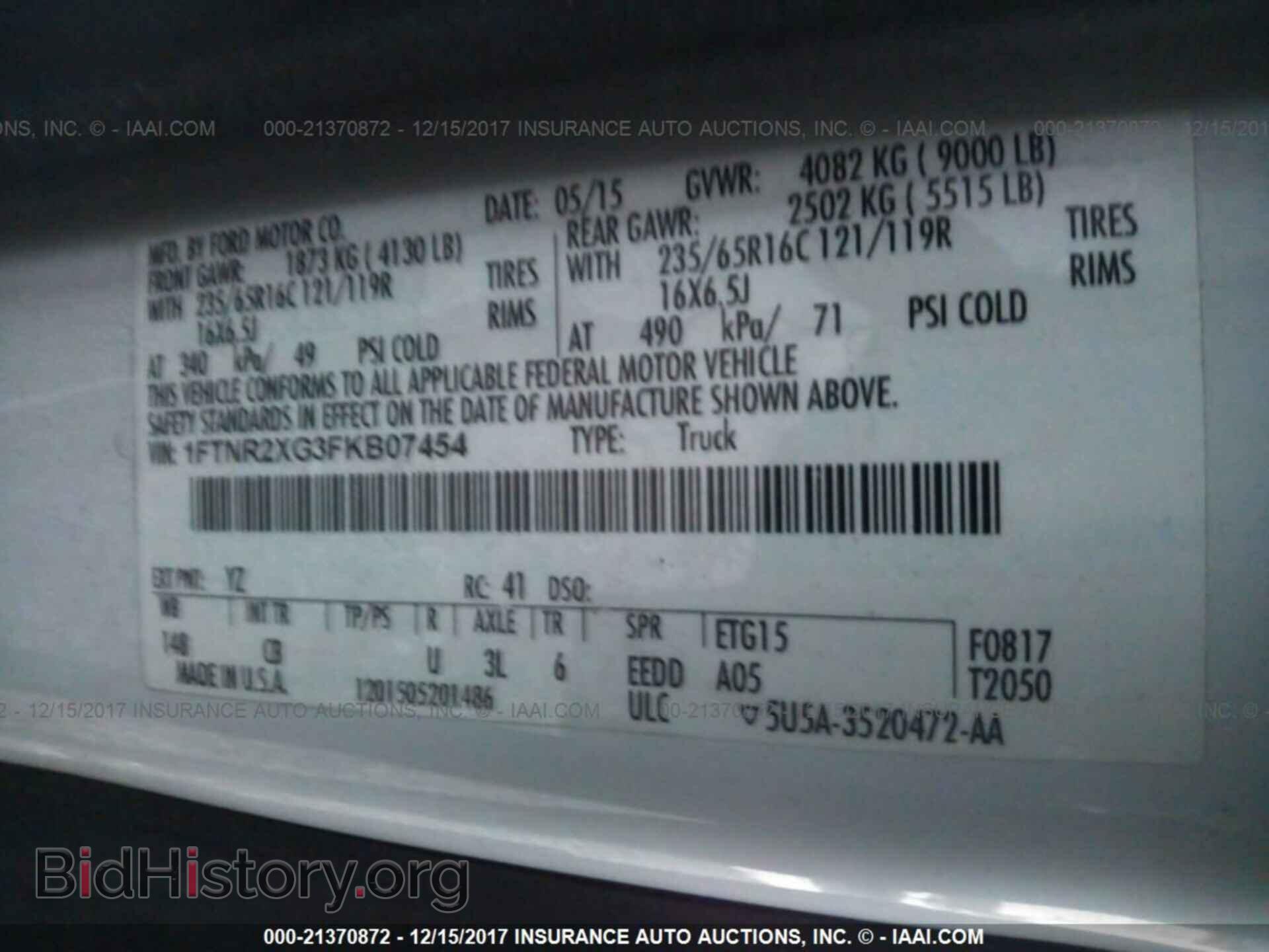 2015 Ford Transit - VIN: 1FTNR2XG3FKB07454 - Photo 9