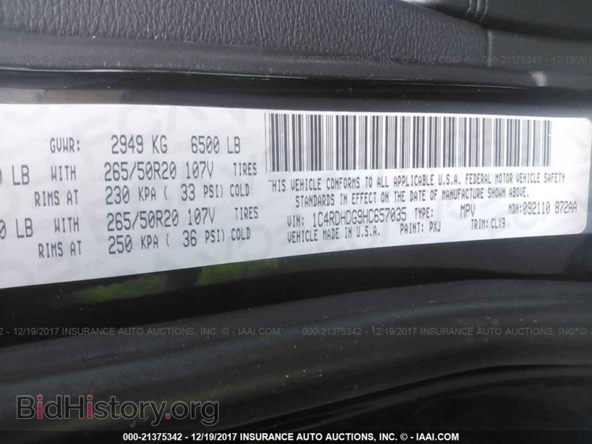 2017 Dodge Durango - VIN: 1C4RDHDG9HC657035 - Photo 9