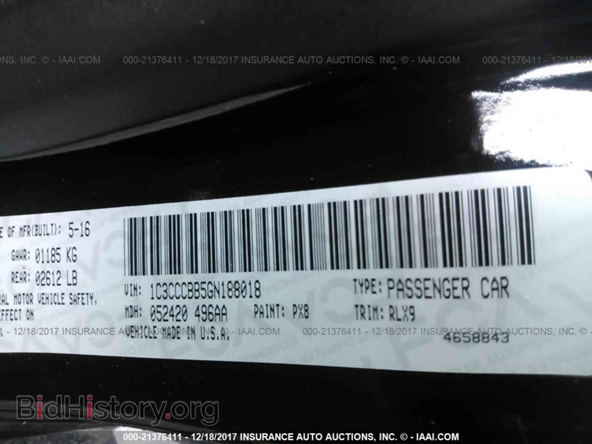 2016 Chrysler 200 - VIN: 1C3CCCBB5GN188018 - Photo 9