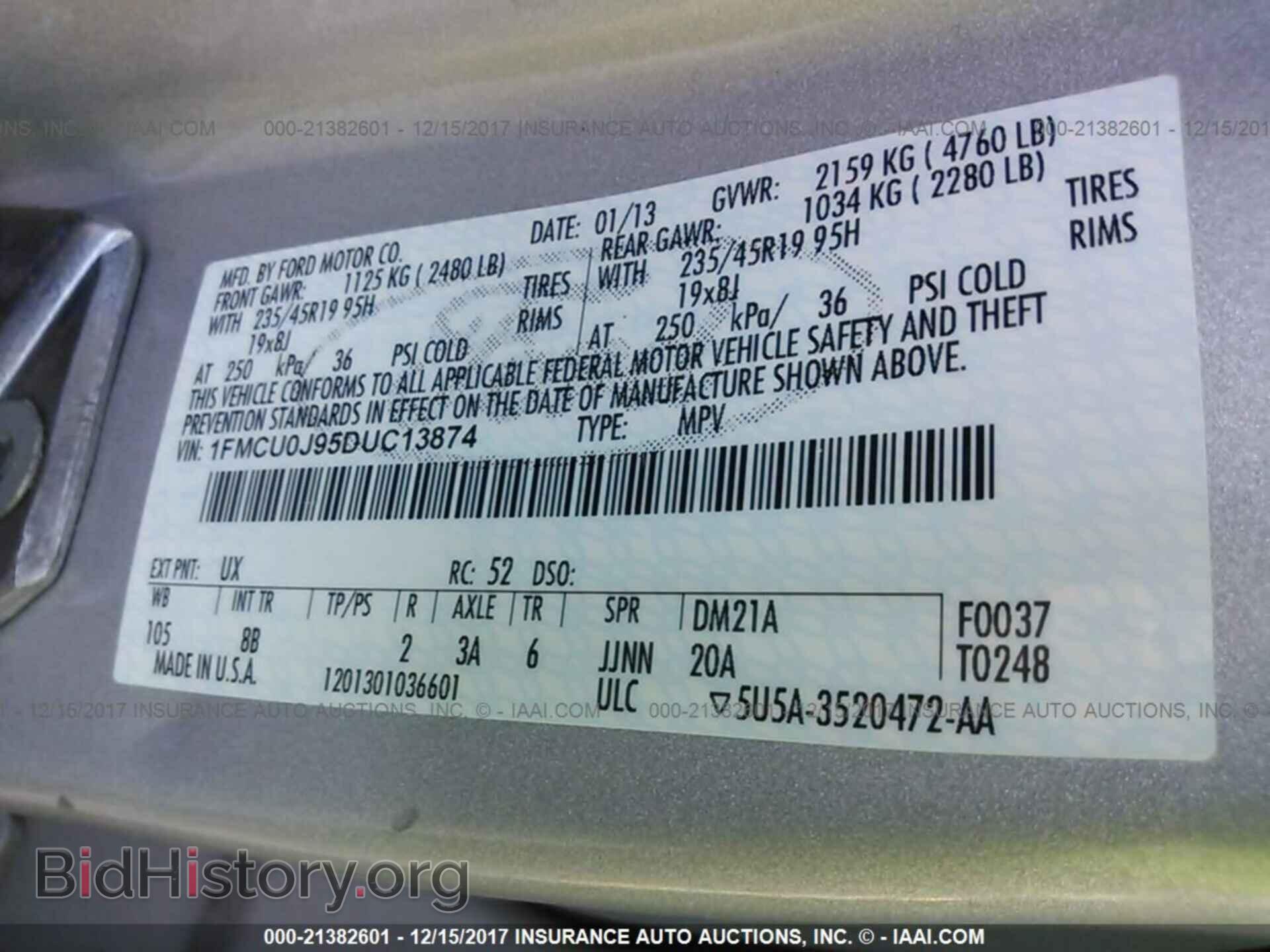 2013 Ford Escape - VIN: 1FMCU0J95DUC13874 - Photo 9