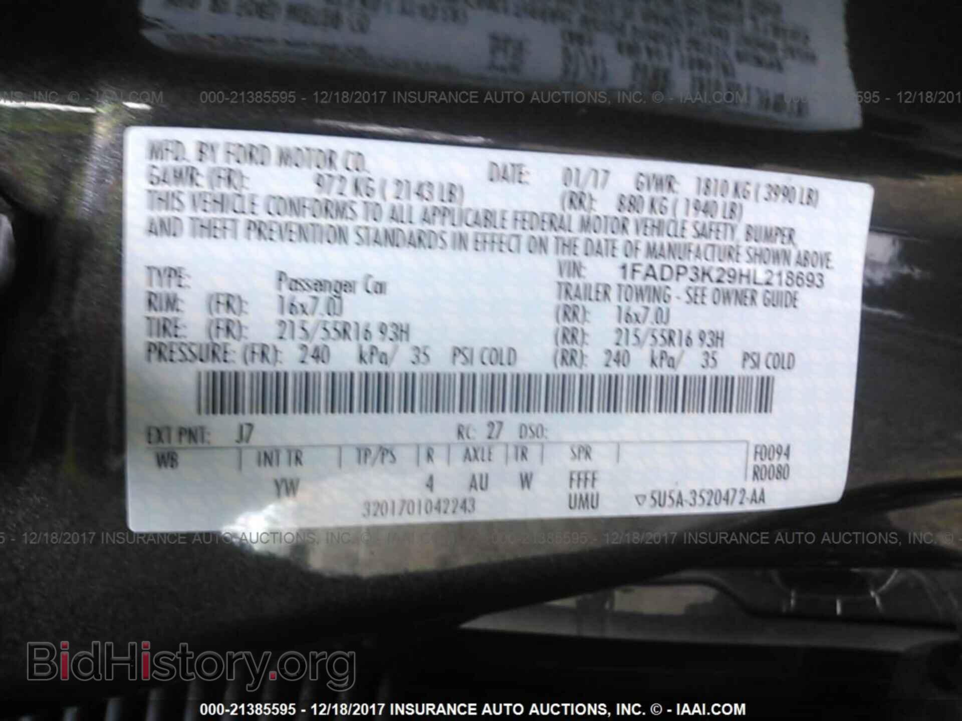 2017 Ford Focus - VIN: 1FADP3K29HL218693 - Photo 9
