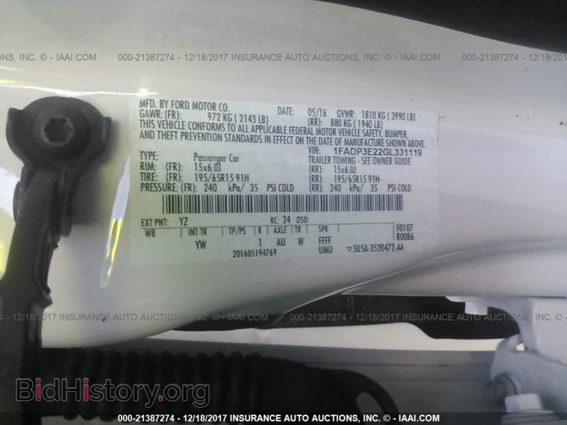 2016 Ford Focus - VIN: 1FADP3E22GL331119 - Фото 9