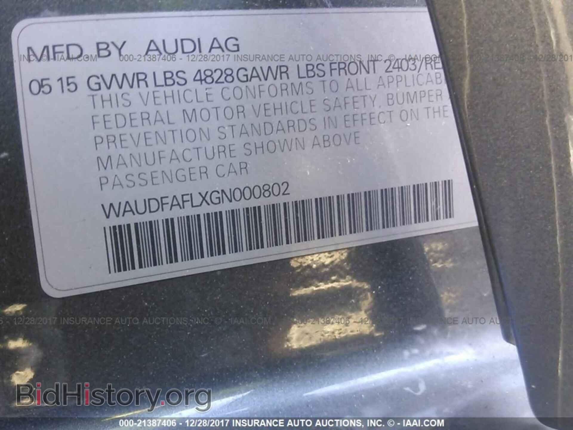 2016 Audi A4 - VIN: WAUDFAFLXGN000802 - Photo 9
