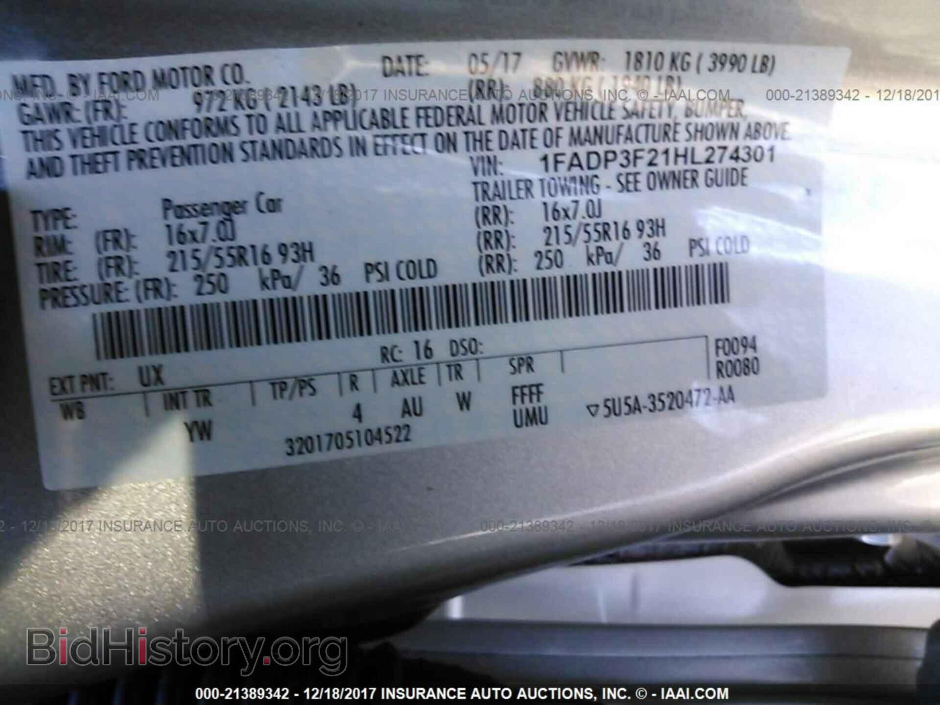 2017 Ford Focus - VIN: 1FADP3F21HL274301 - Photo 9