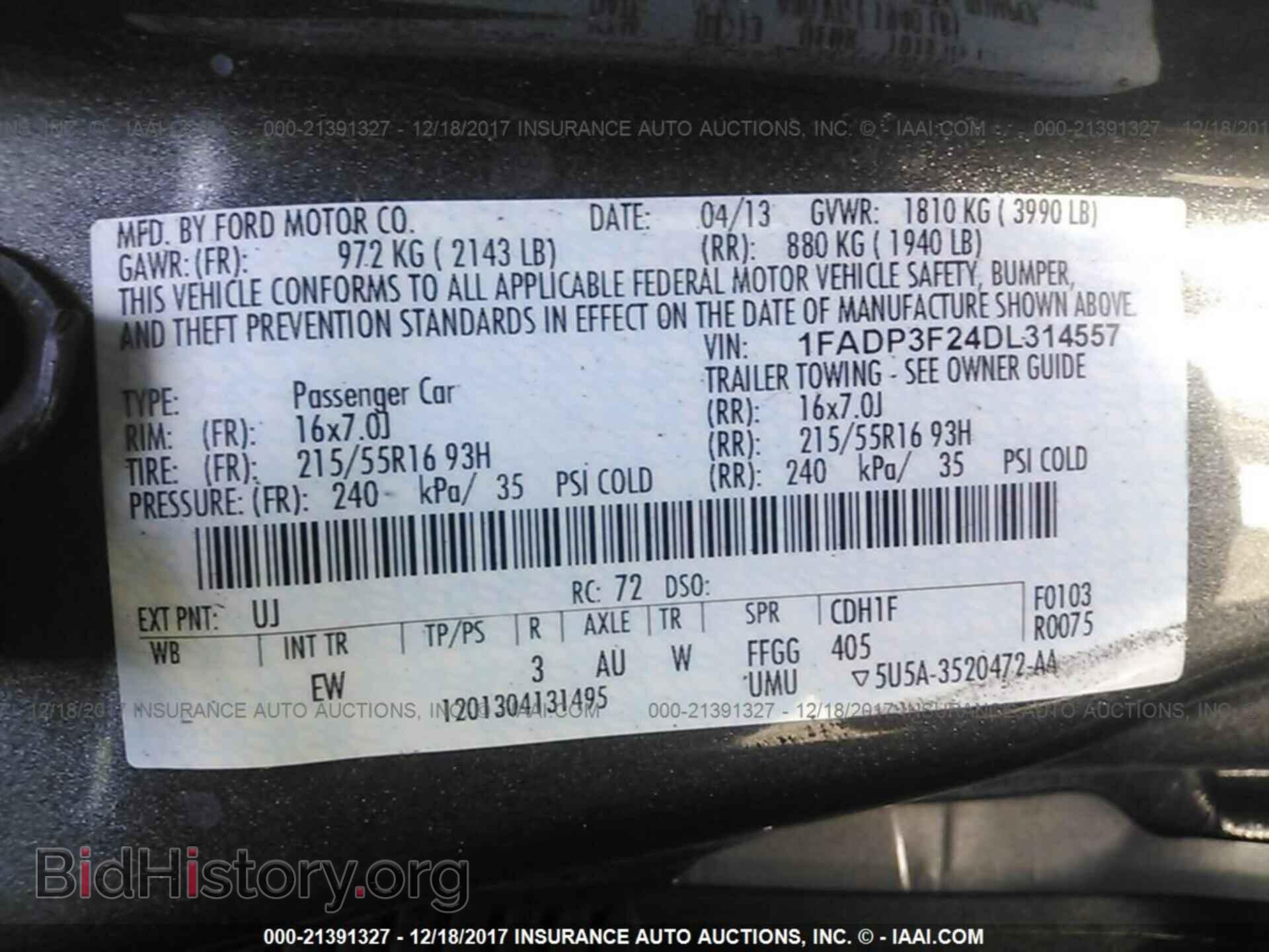 2013 Ford Focus - VIN: 1FADP3F24DL314557 - Фото 9