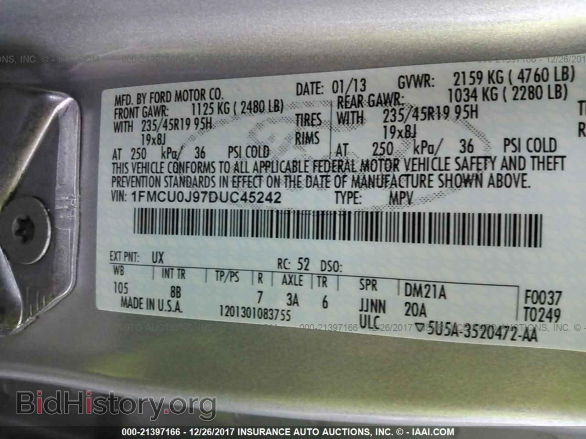 2013 Ford Escape - VIN: 1FMCU0J97DUC45242 - Photo 9