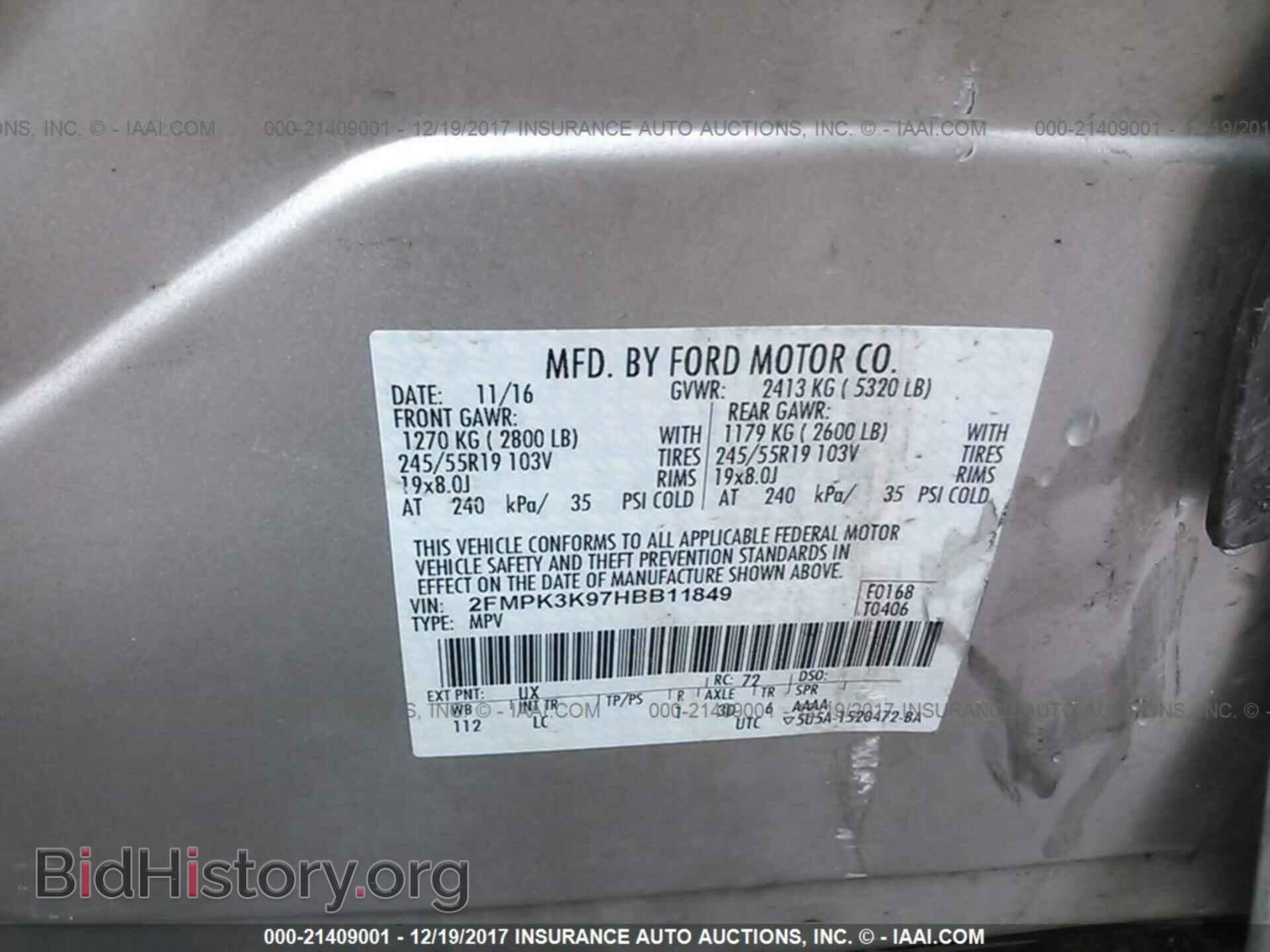 2017 Ford Edge - VIN: 2FMPK3K97HBB11849 - Photo 9