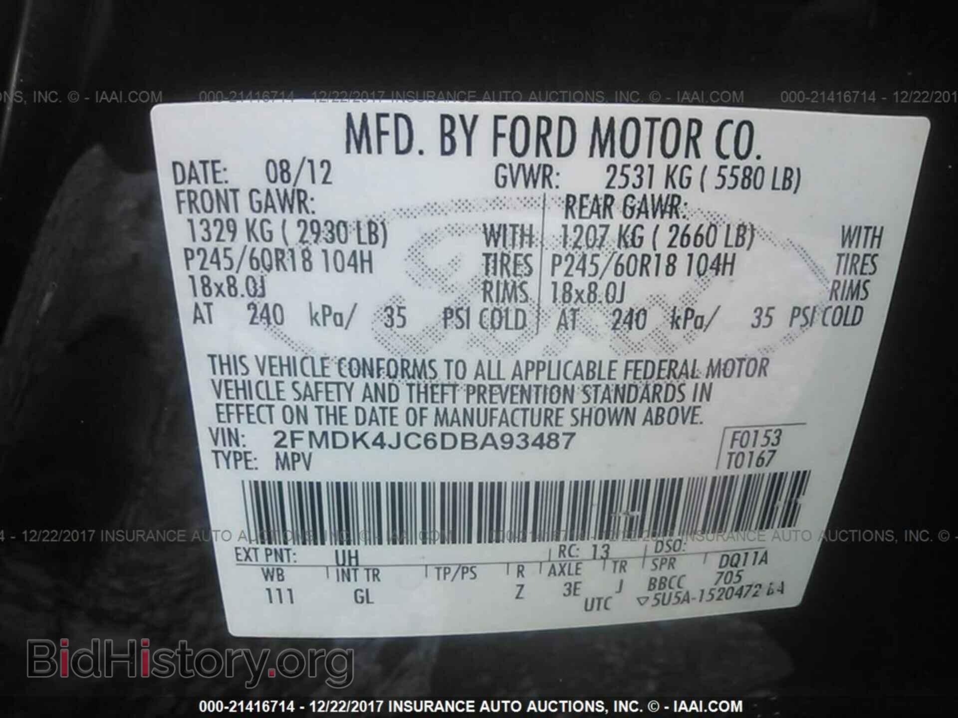 2013 Ford Edge - VIN: 2FMDK4JC6DBA93487 - Photo 9