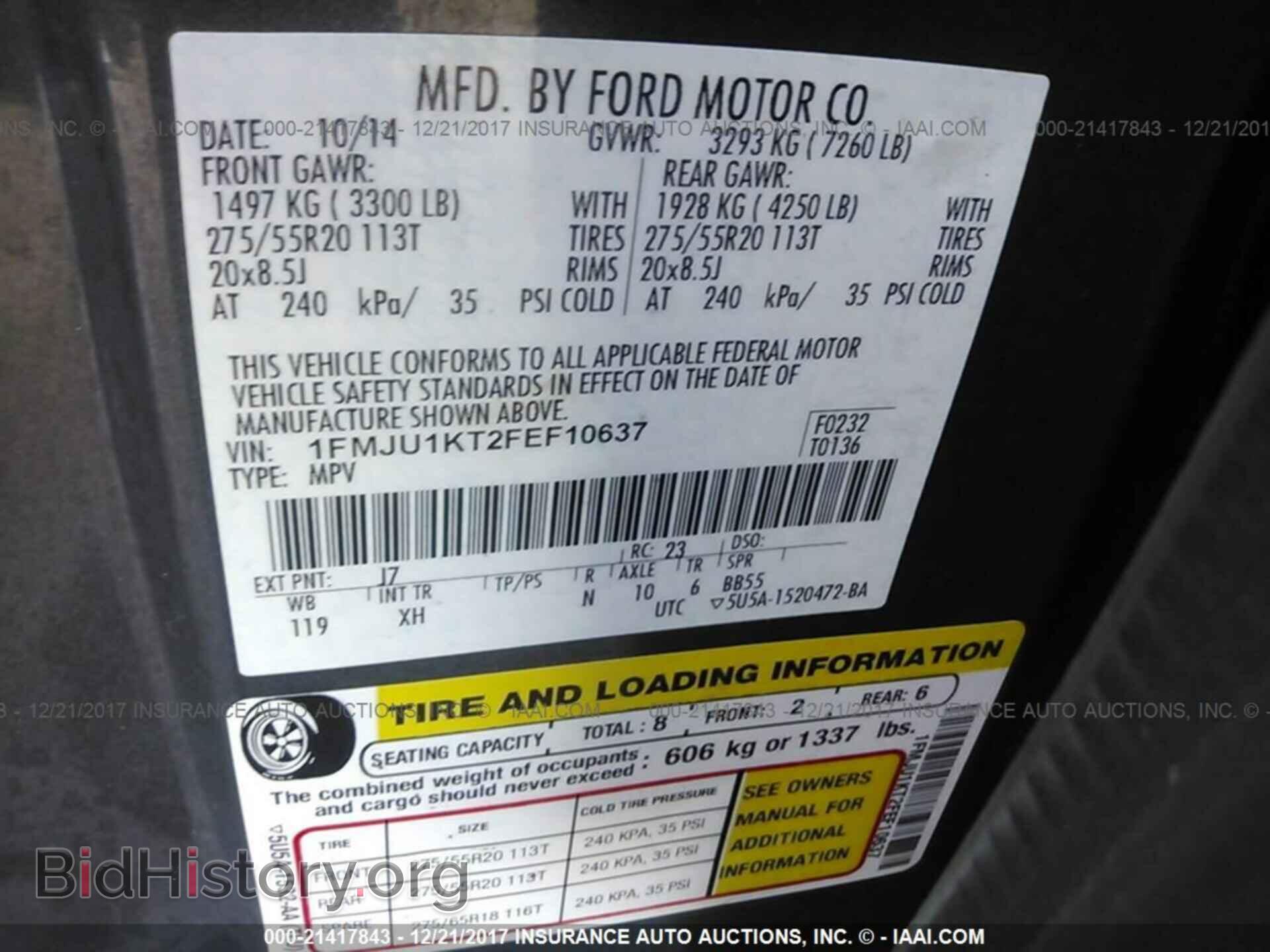 2015 Ford Expedition - VIN: 1FMJU1KT2FEF10637 - Фото 9