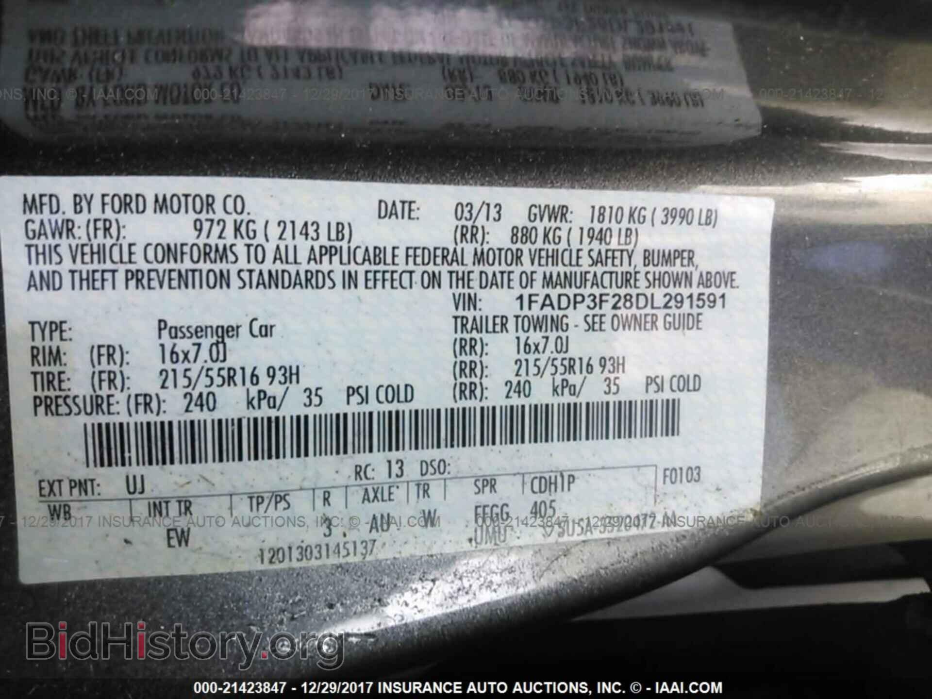 2013 Ford Focus - VIN: 1FADP3F28DL291591 - Фото 9