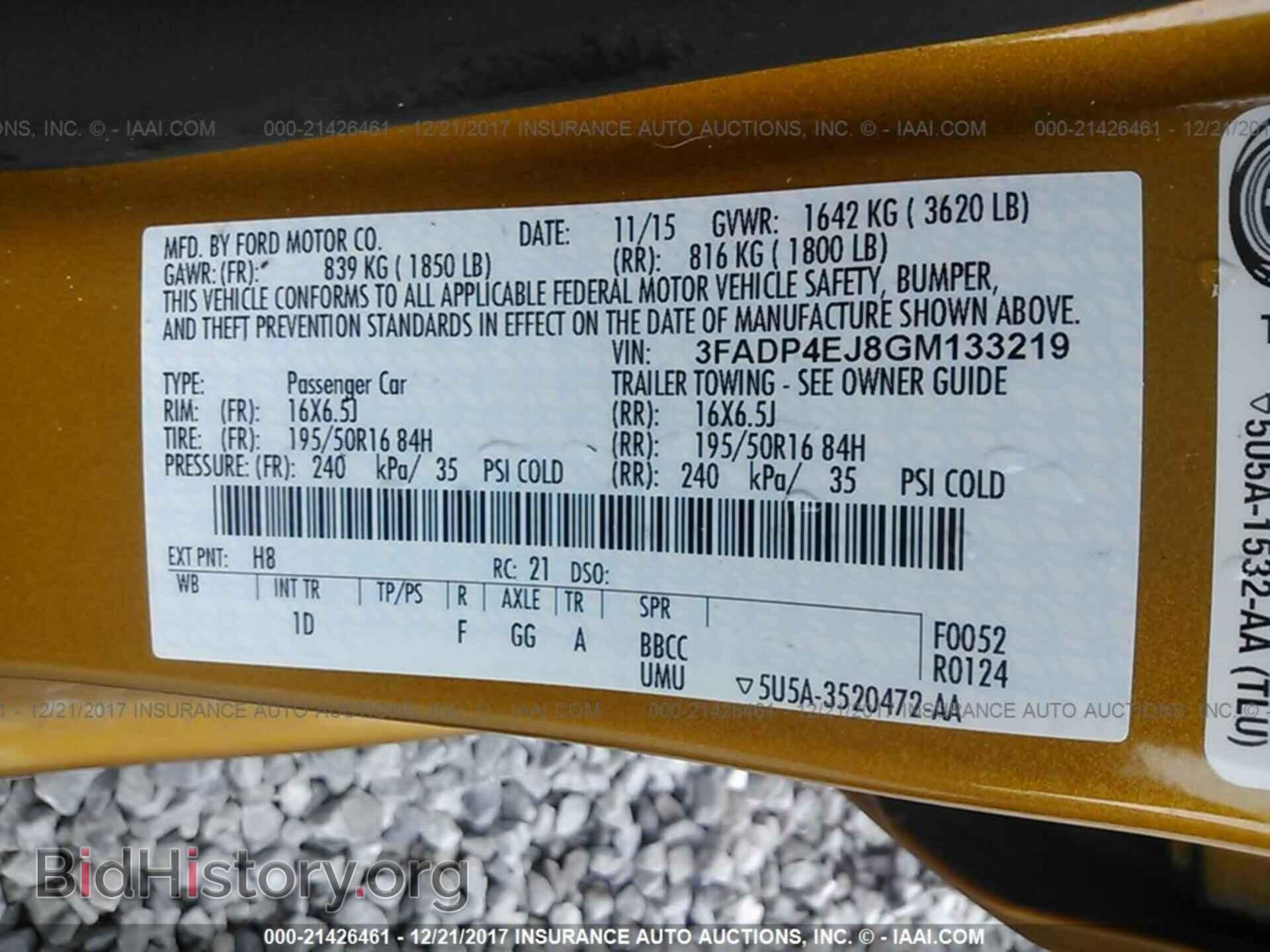2016 Ford Fiesta - VIN: 3FADP4EJ8GM133219 - Фото 9