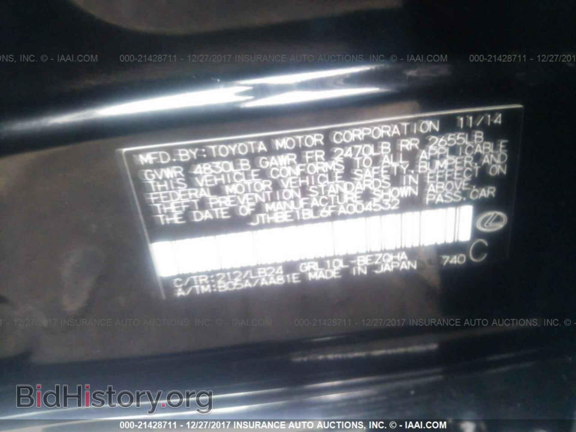 2015 Lexus Gs - VIN: JTHBE1BL6FA004532 - Photo 9