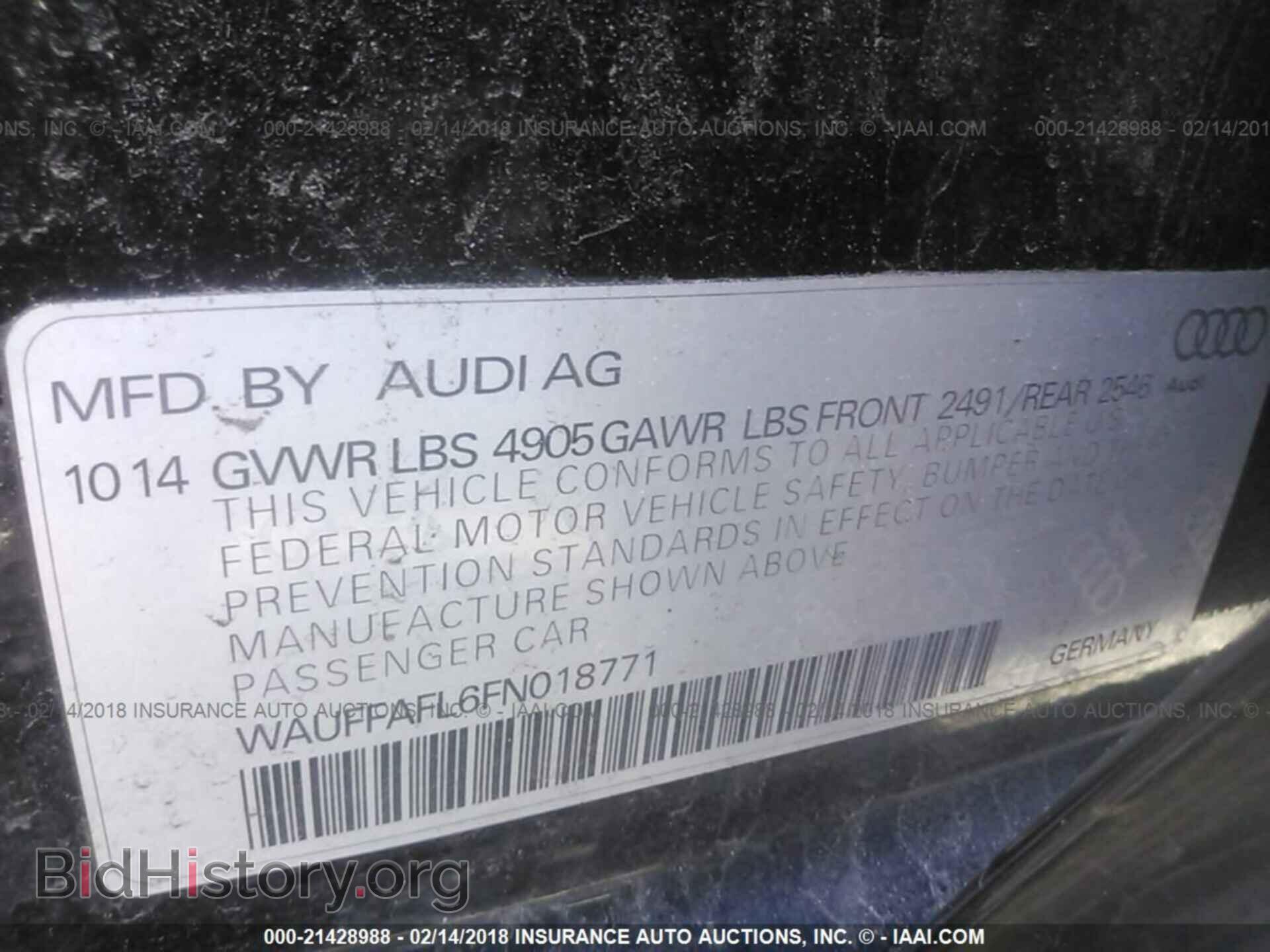 2015 Audi A4 - VIN: WAUFFAFL6FN018771 - Photo 9