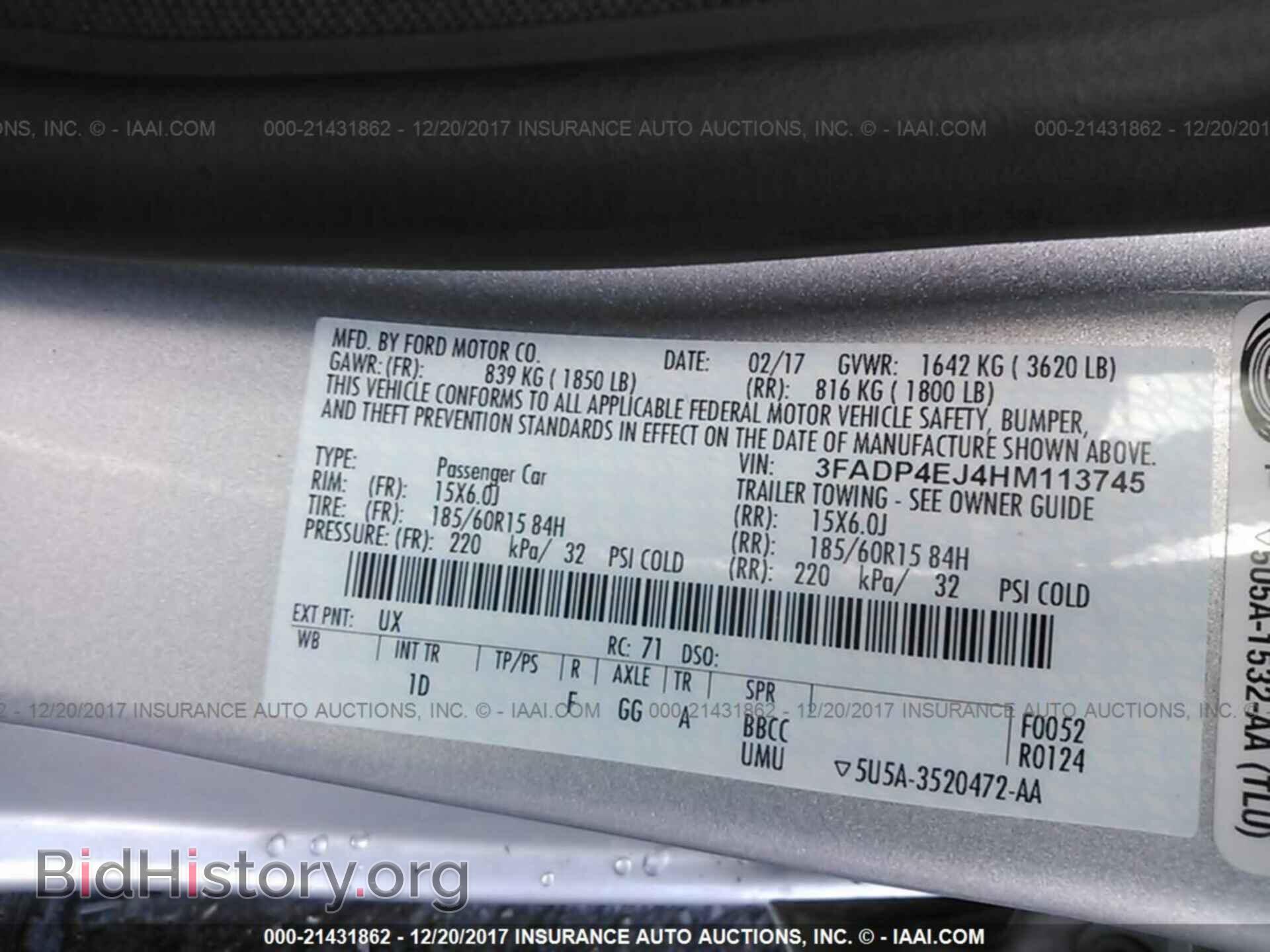 2017 Ford Fiesta - VIN: 3FADP4EJ4HM113745 - Фото 9