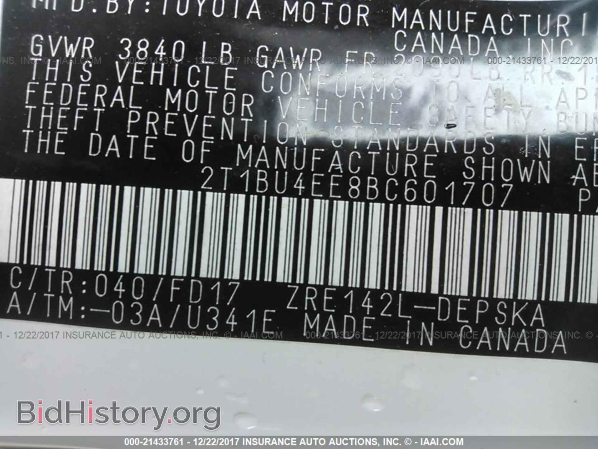 2011 Toyota Corolla - VIN: 2T1BU4EE8BC601707 - Фото 9