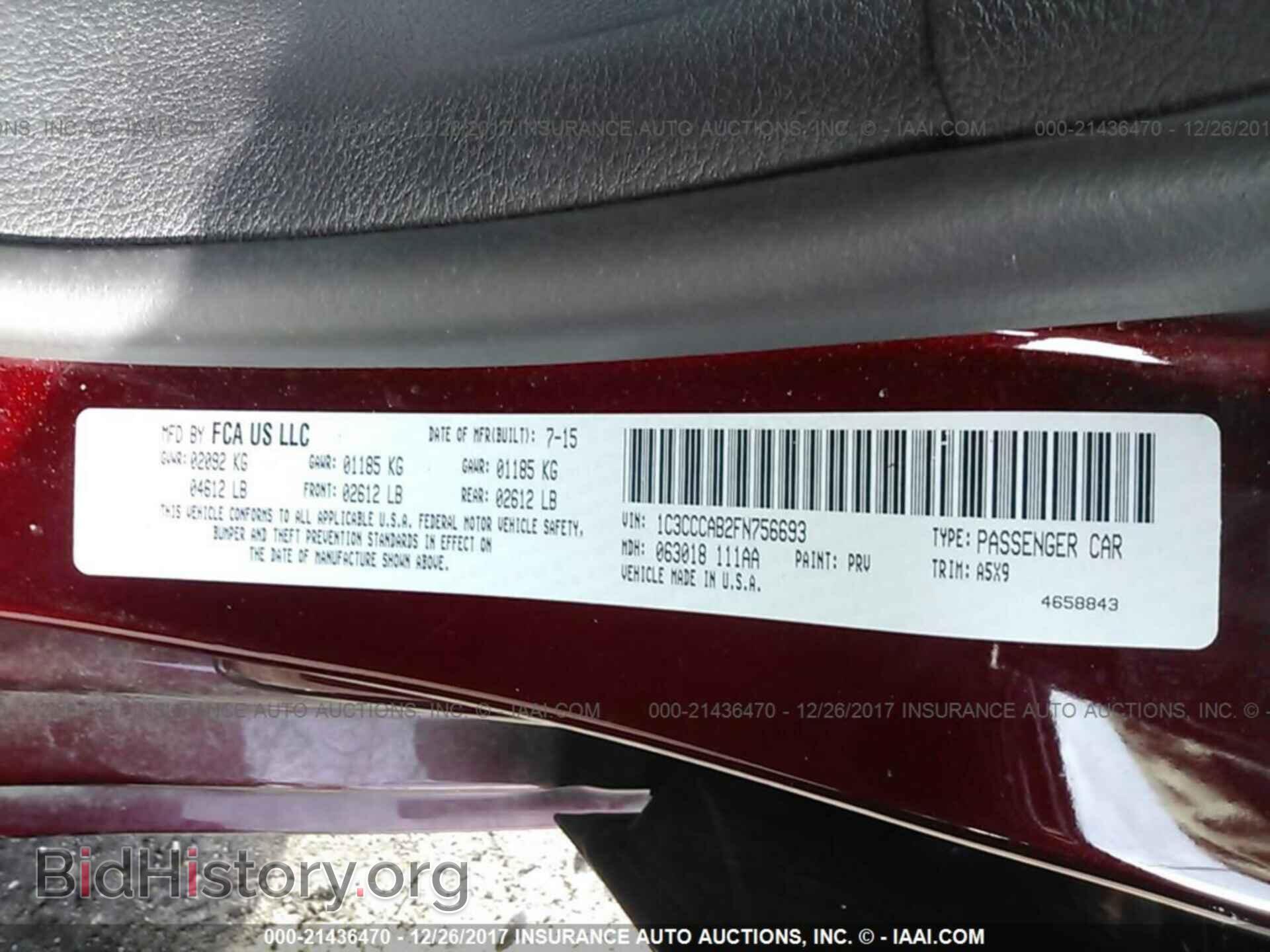 2015 Chrysler 200 - VIN: 1C3CCCAB2FN756693 - Photo 9