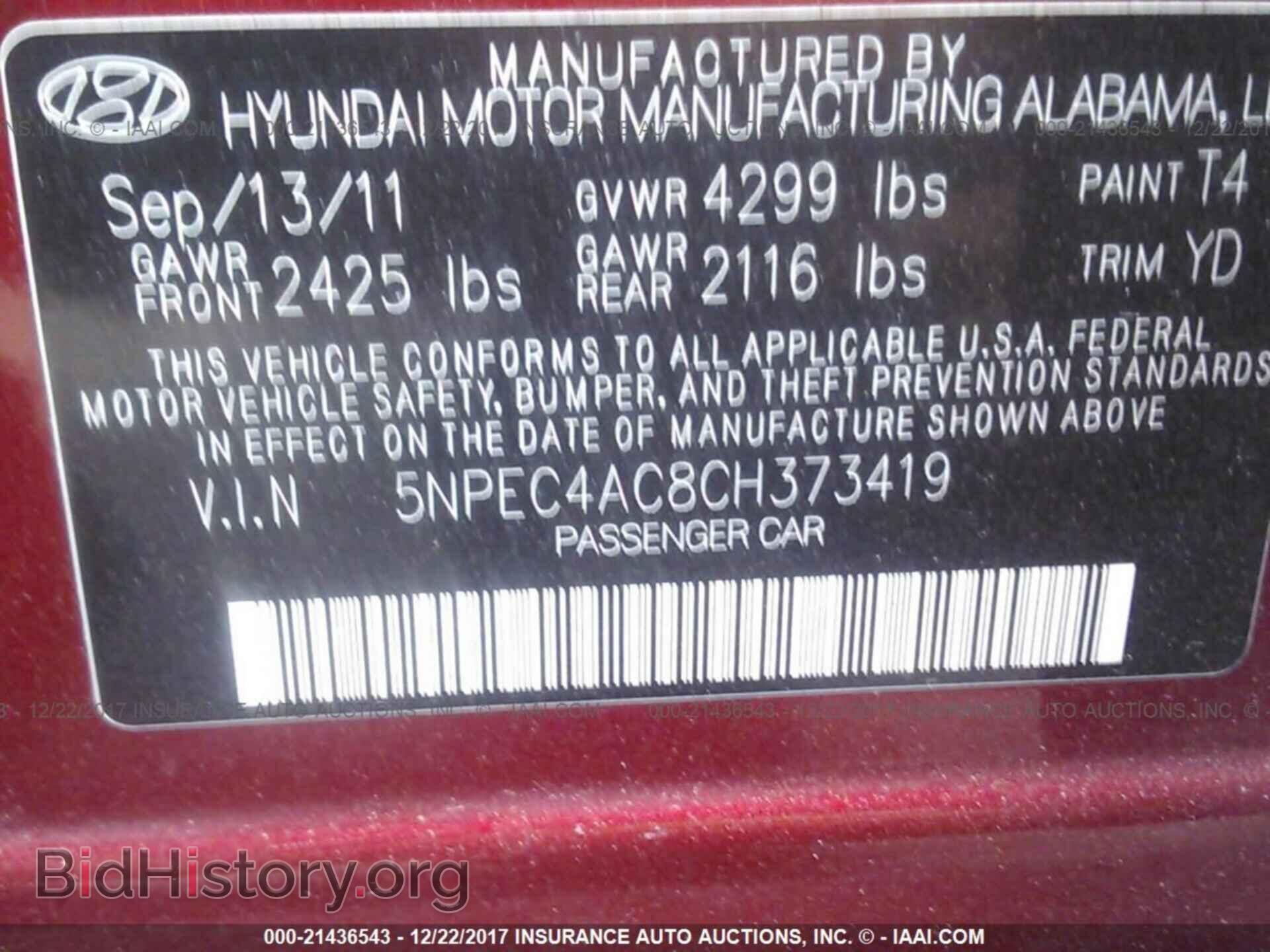 2012 Hyundai Sonata - VIN: 5NPEC4AC8CH373419 - Photo 9