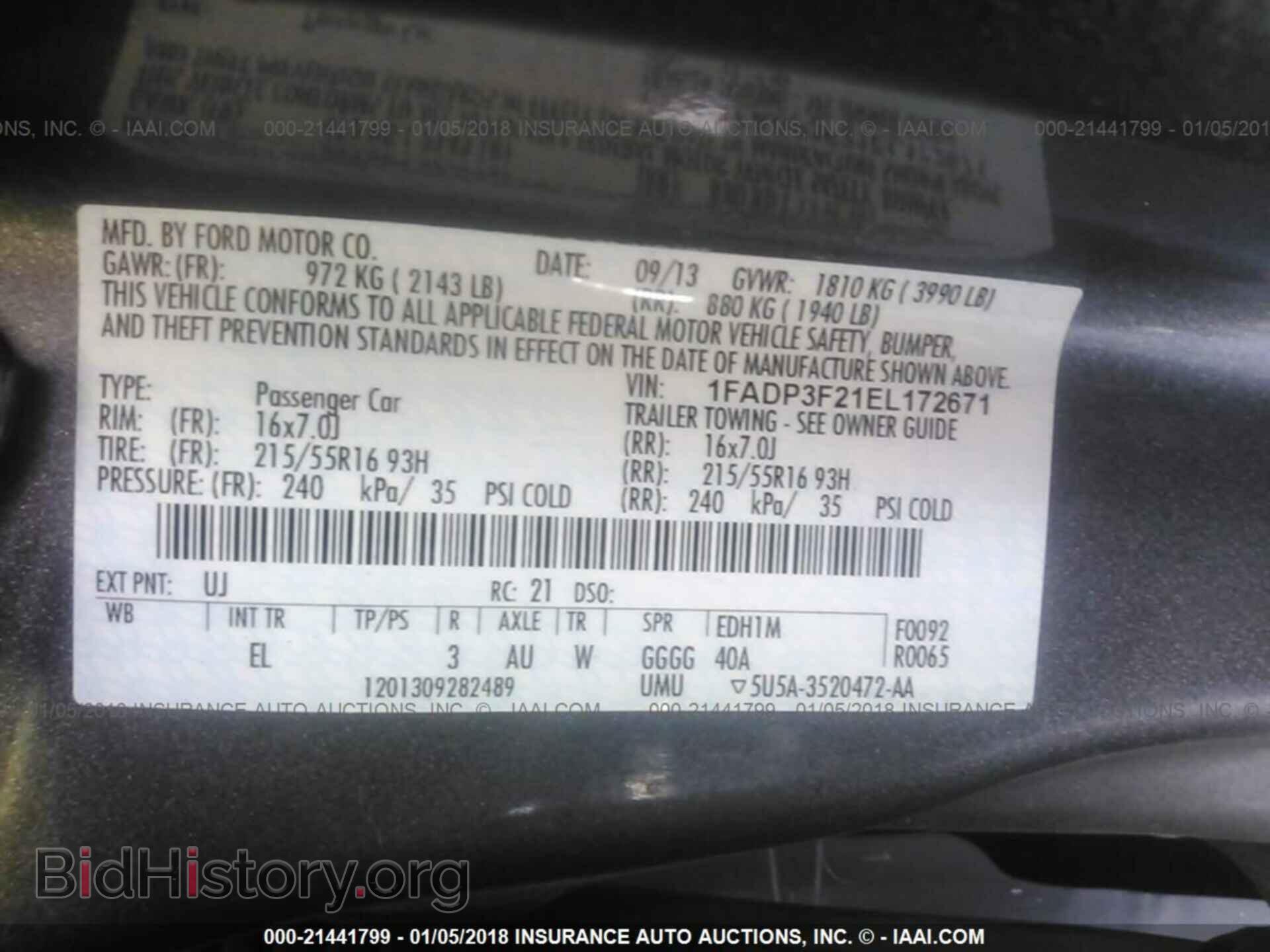 2014 Ford Focus - VIN: 1FADP3F21EL172671 - Фото 9