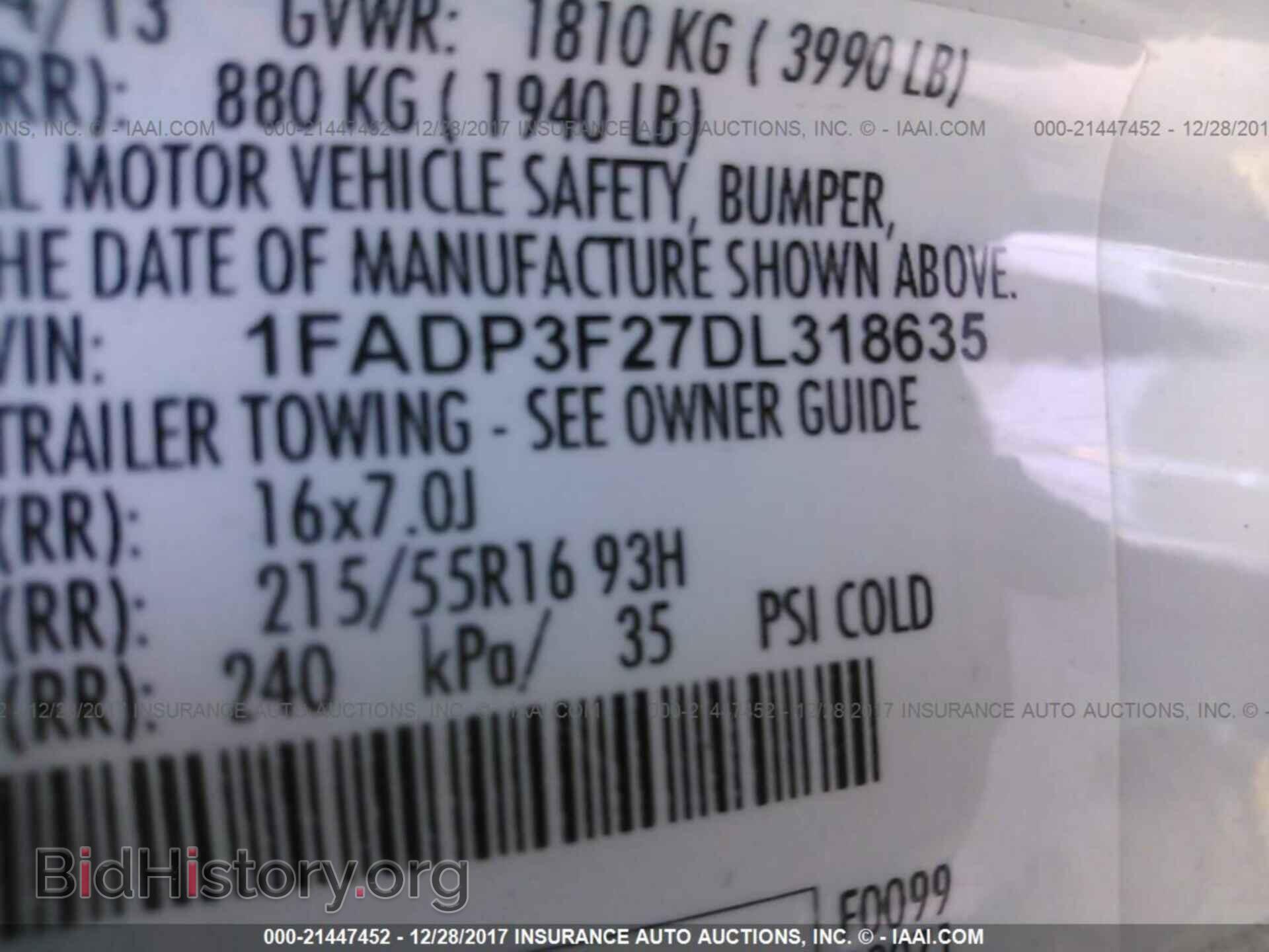 2013 Ford Focus - VIN: 1FADP3F27DL318635 - Фото 9