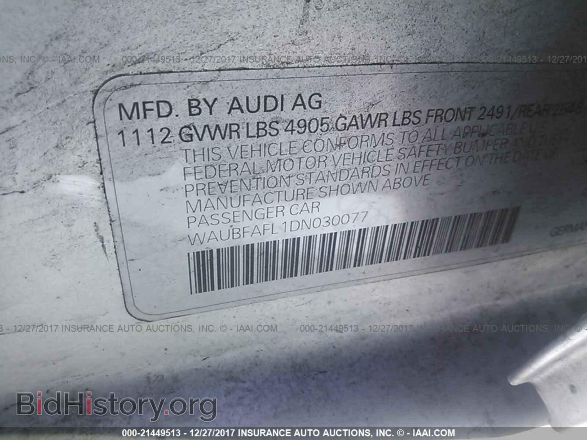2013 Audi A4 - VIN: WAUBFAFL1DN030077 - Photo 9