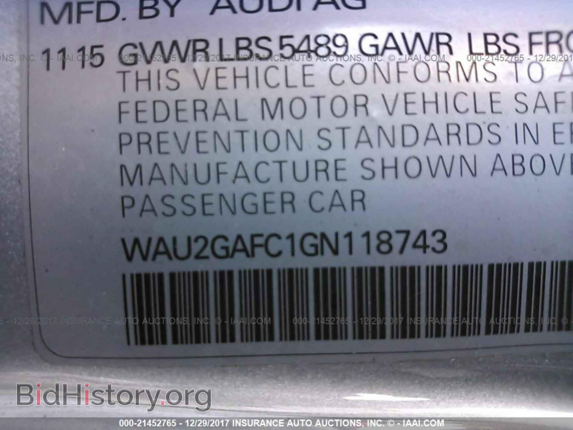 2016 Audi A7 - VIN: WAU2GAFC1GN118743 - Фото 9