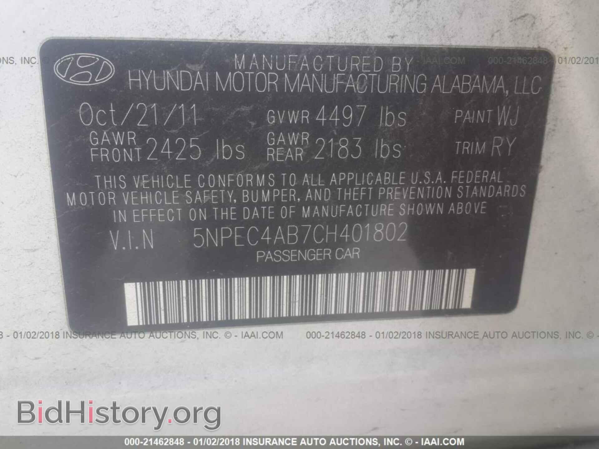 2012 Hyundai Sonata - VIN: 5NPEC4AB7CH401802 - Photo 9