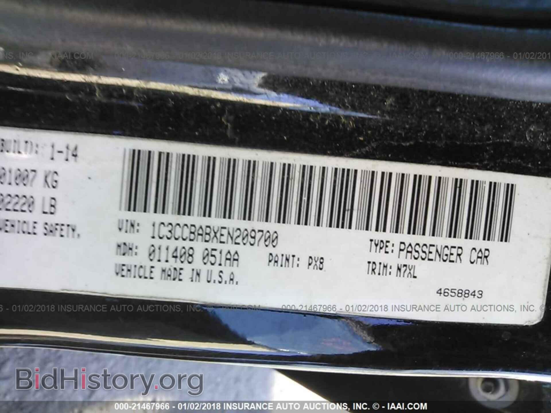 2014 Chrysler 200 - VIN: 1C3CCBABXEN209700 - Photo 9