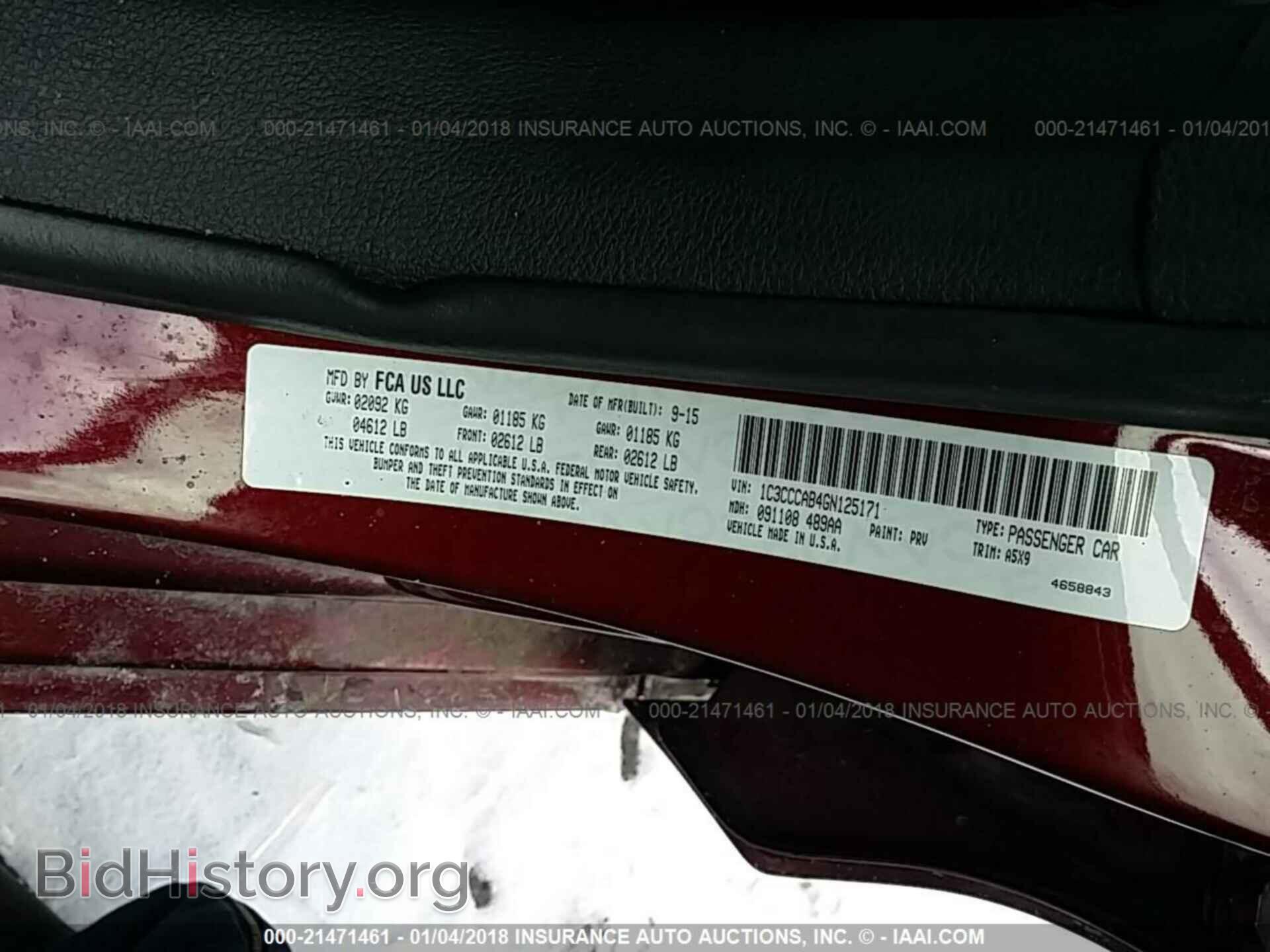 2016 Chrysler 200 - VIN: 1C3CCCAB4GN125171 - Photo 9