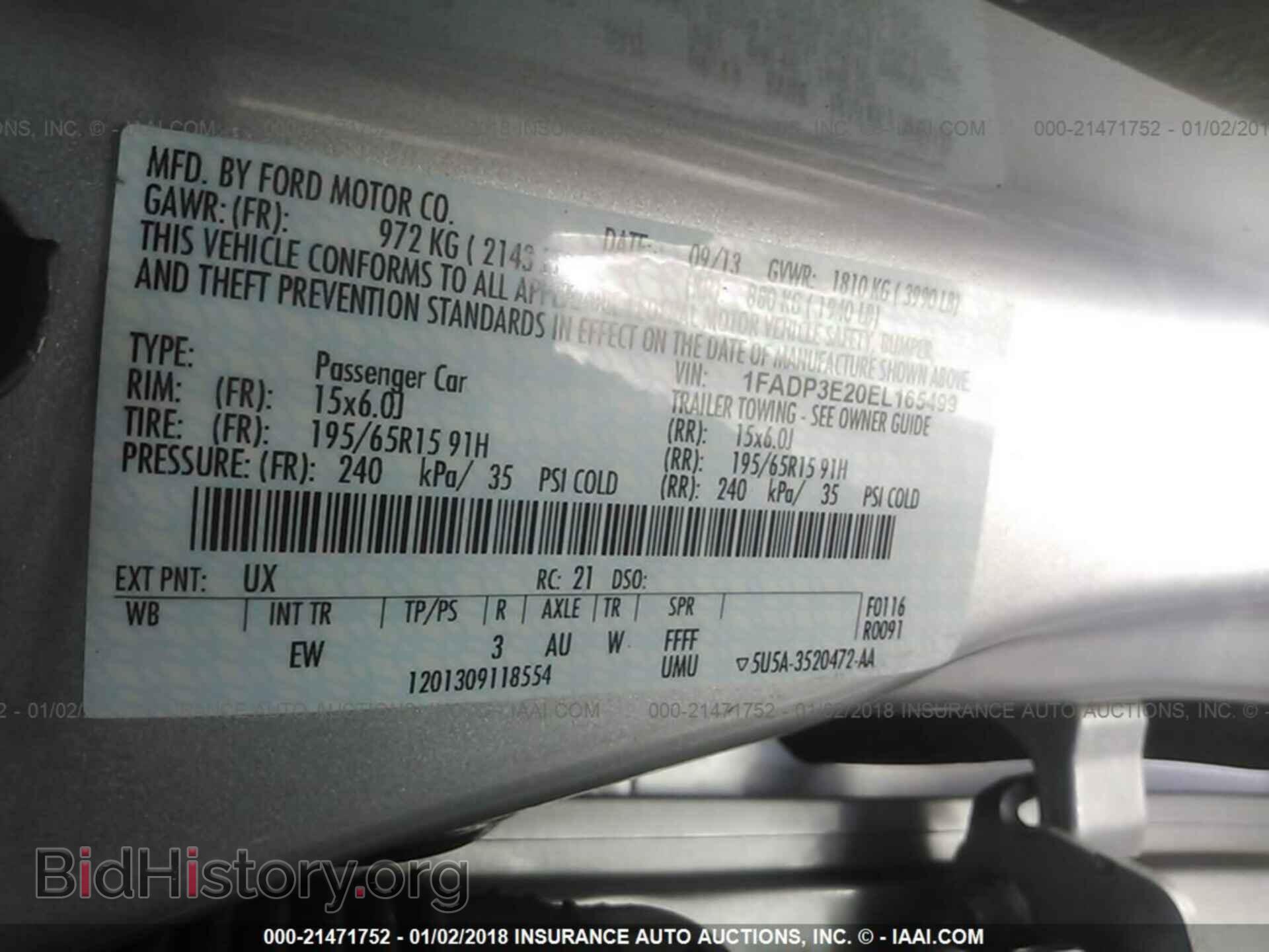 2014 Ford Focus - VIN: 1FADP3E20EL165499 - Фото 9