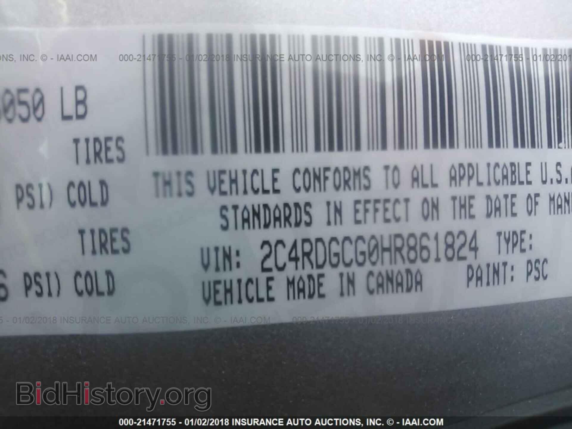 2017 Dodge Grand caravan - VIN: 2C4RDGCG0HR861824 - Фото 9