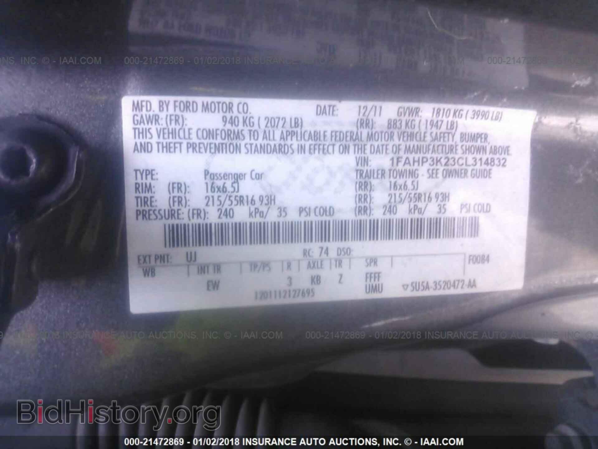 2012 Ford Focus - VIN: 1FAHP3K23CL314832 - Photo 9