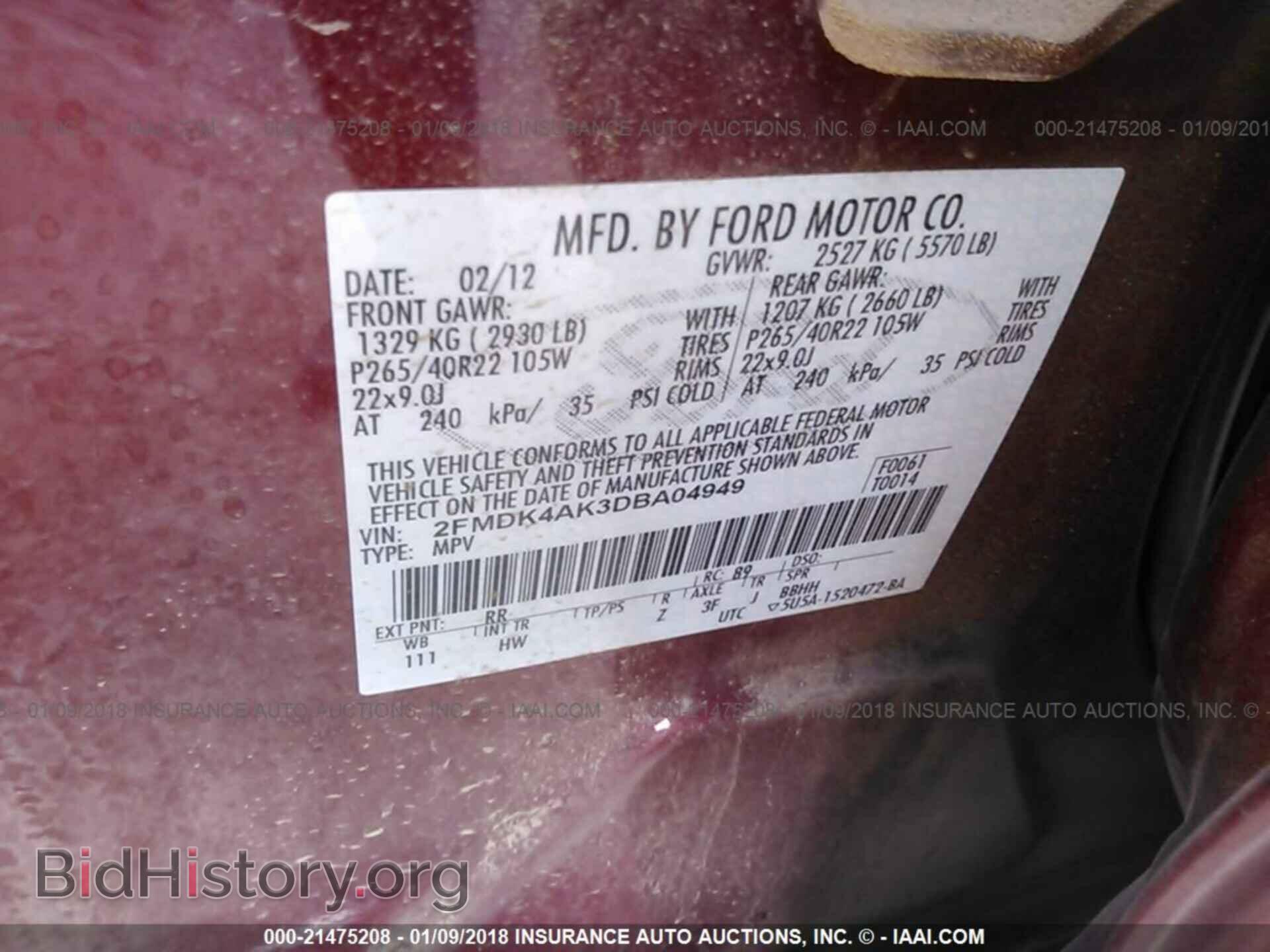 2013 Ford Edge - VIN: 2FMDK4AK3DBA04949 - Photo 9