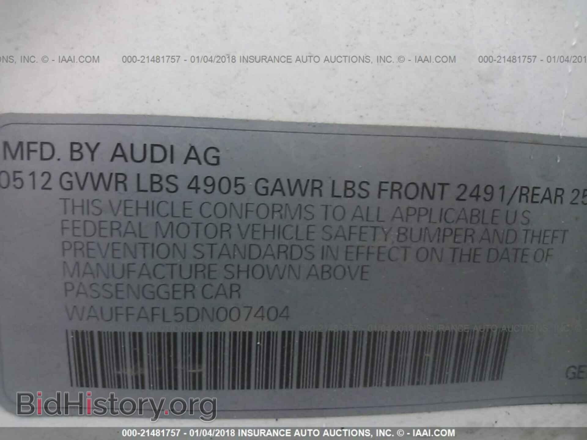 2013 Audi A4 - VIN: WAUFFAFL5DN007404 - Photo 9